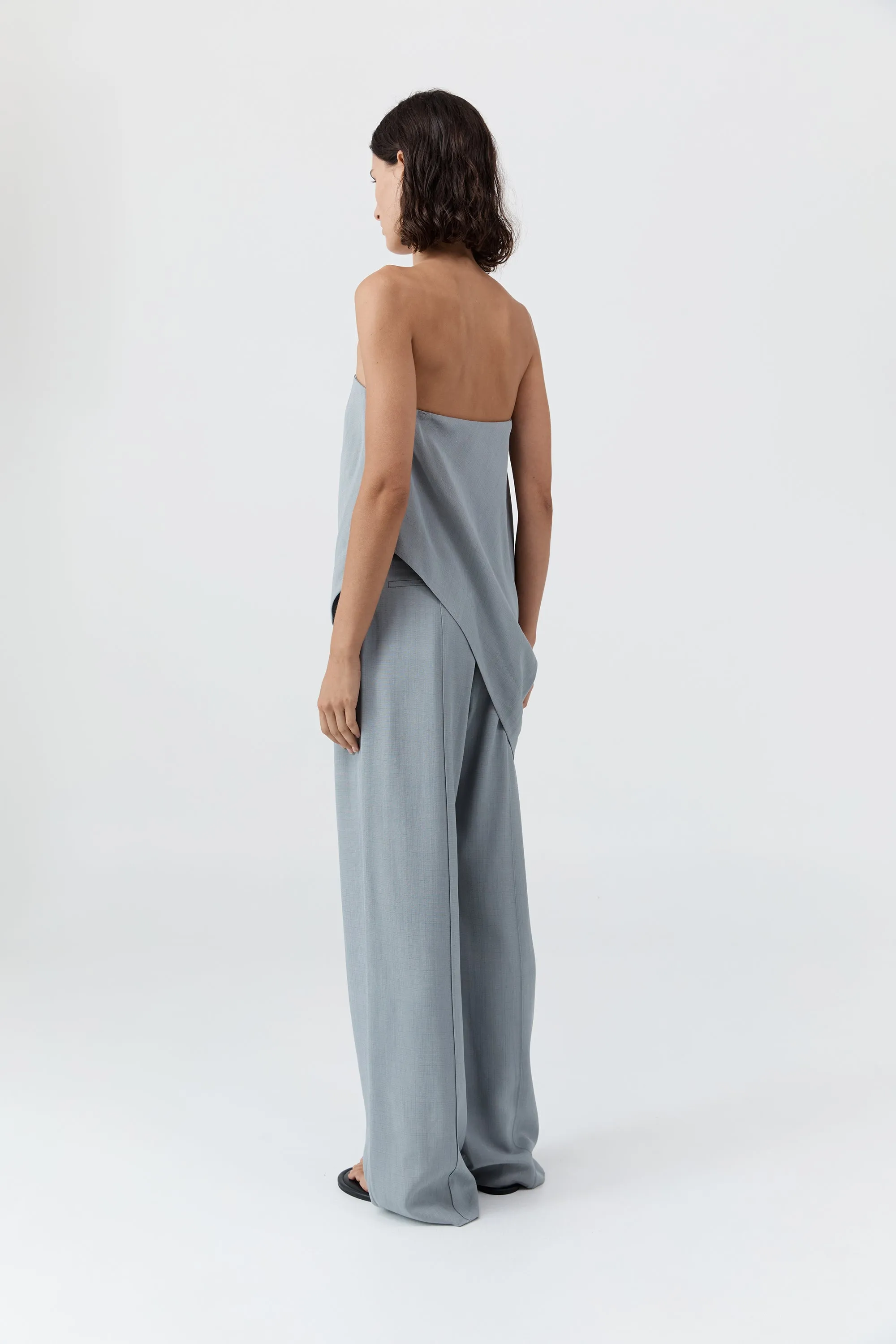 Strapless Asymm Drape Top - Mist sold by St. Agni product image thumbnail 4