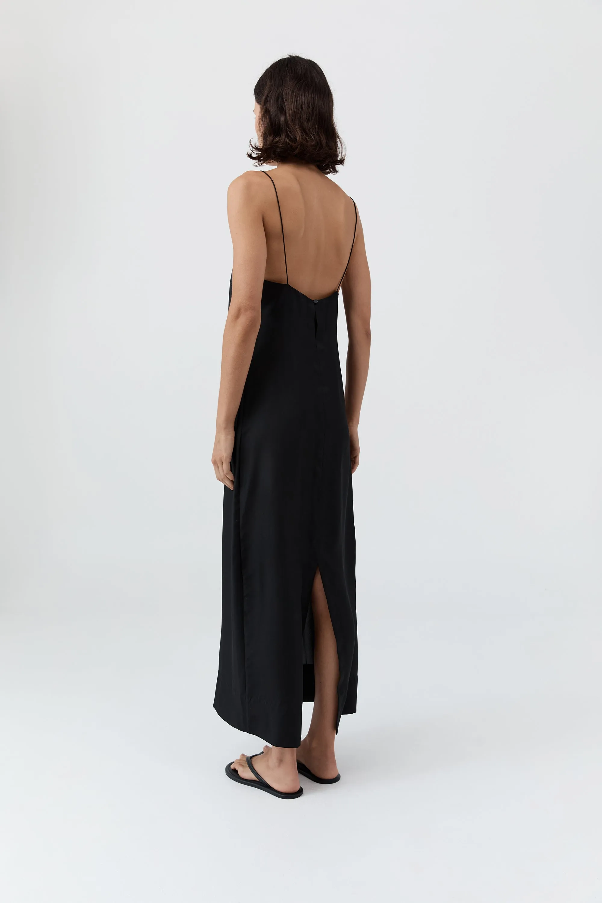90s Silk Twill Slip Dress - Black sold by St. Agni product image thumbnail 4