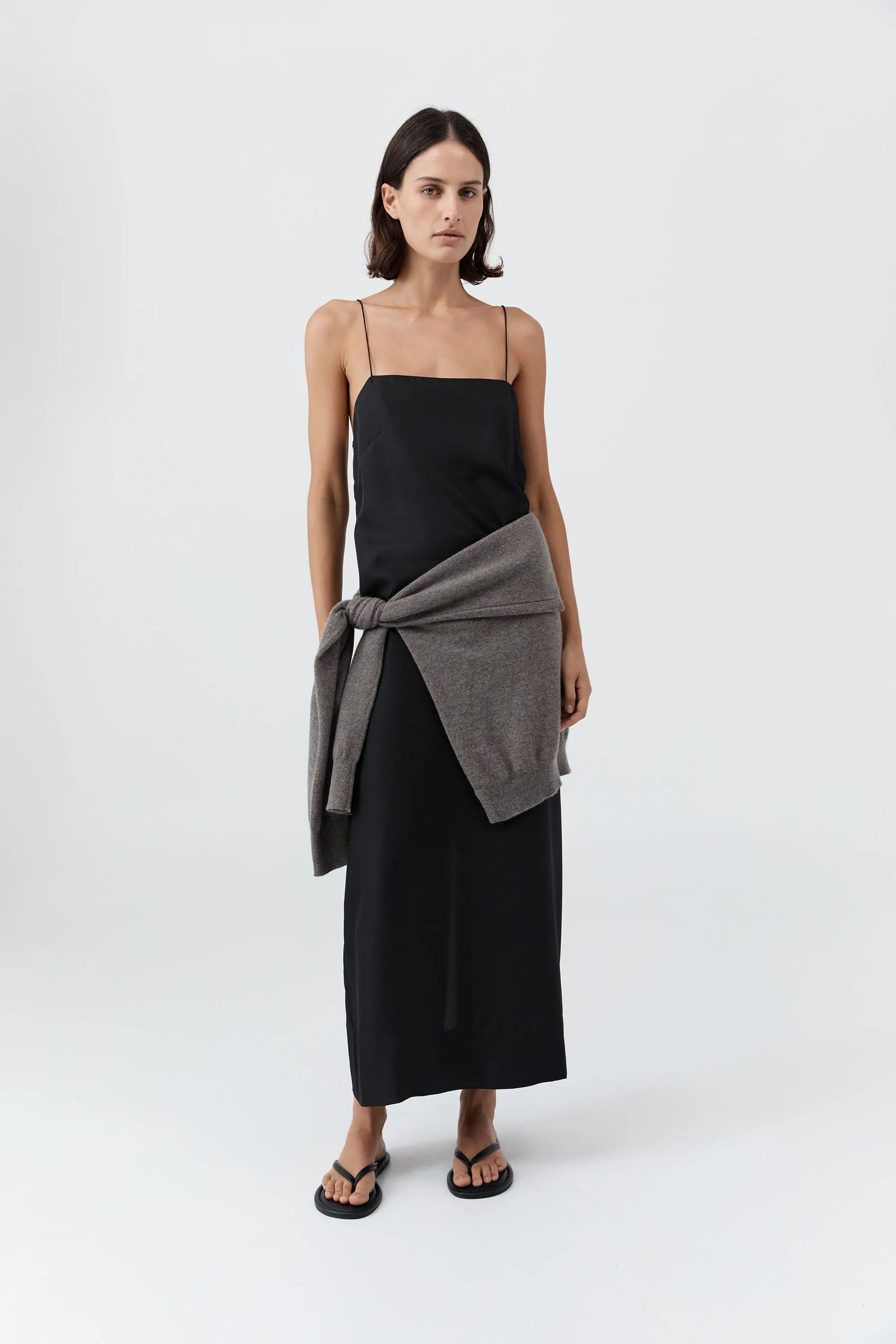 90s Silk Twill Slip Dress - Black sold by St. Agni product image thumbnail 2