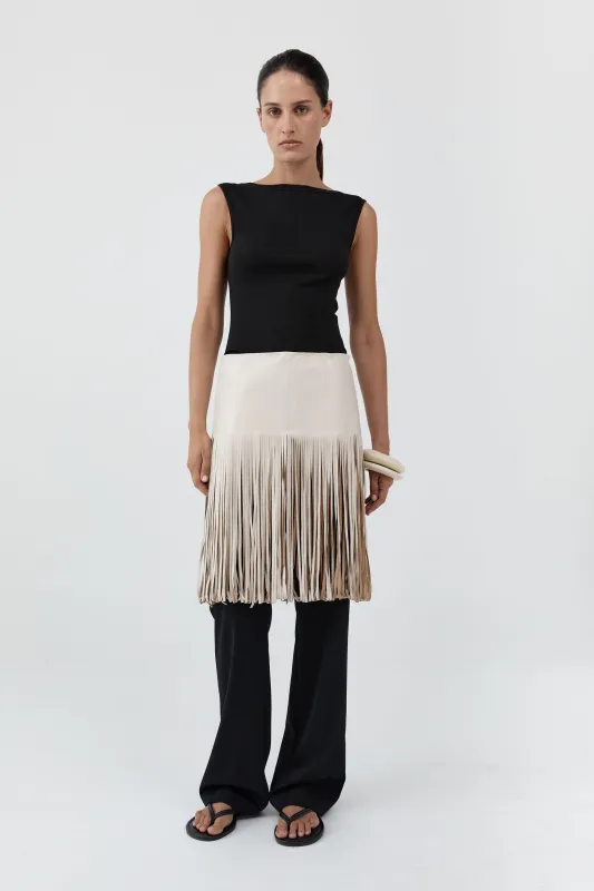 Fringe Belt Skirt - Tofu made by St. Agni