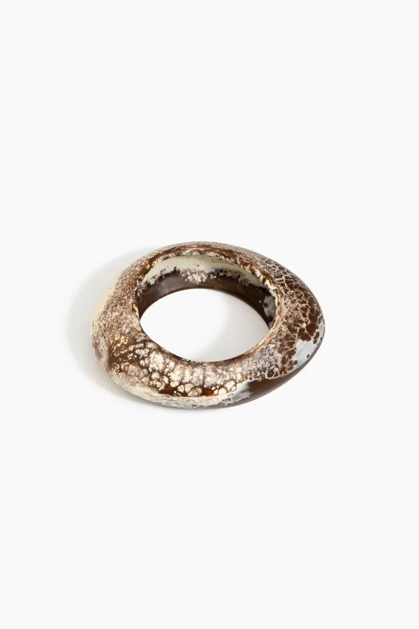 Medium Rock Bangle by Dinosaur Designs - Cappuccino sold by St. Agni