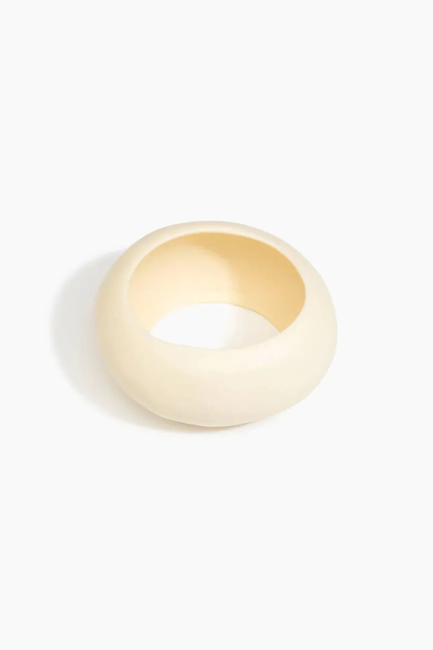 Boulder Bangle by Dinosaur Designs - Cream sold by St. Agni