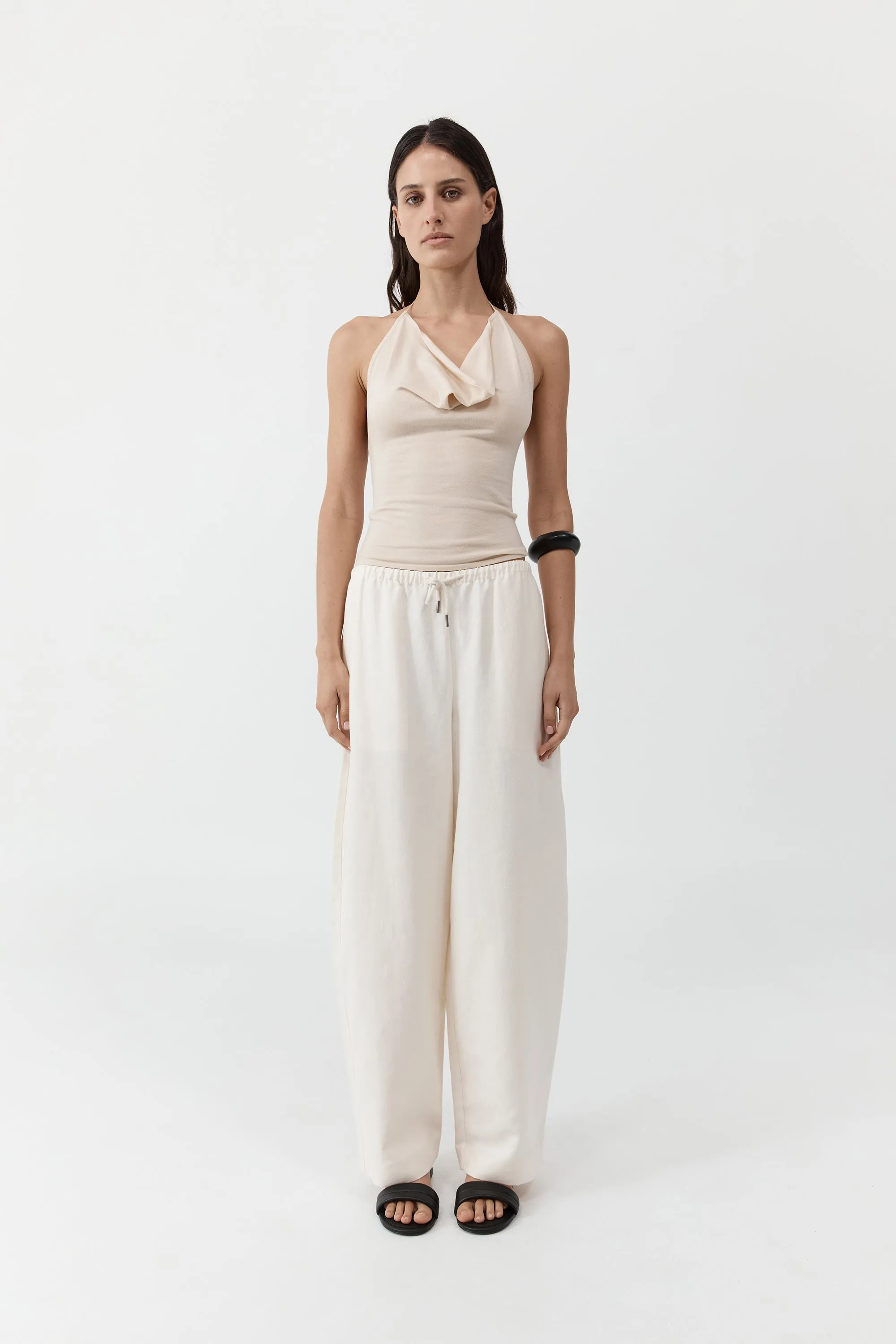 Cowl Halter Knit Top - Shell sold by St. Agni product image thumbnail 2