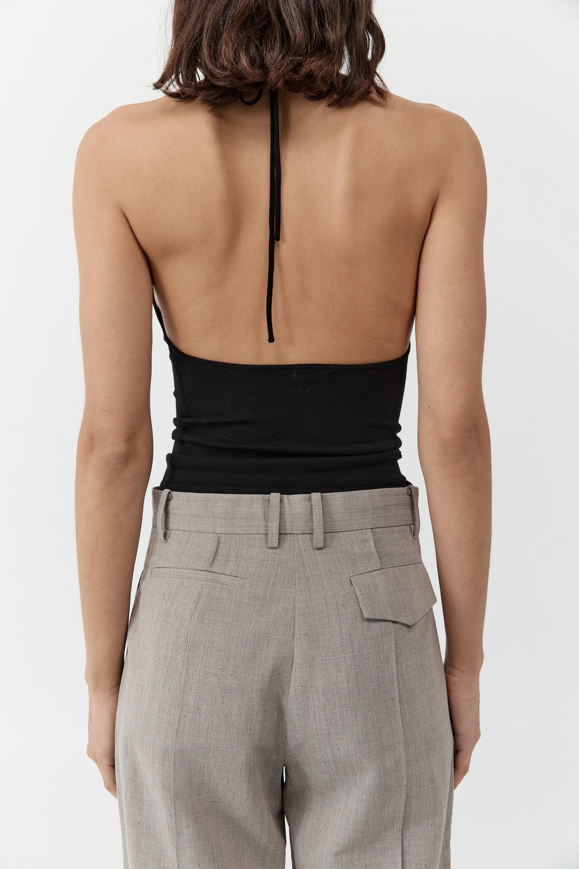 Cowl Halter Knit Top - Black sold by St. Agni product image thumbnail 4