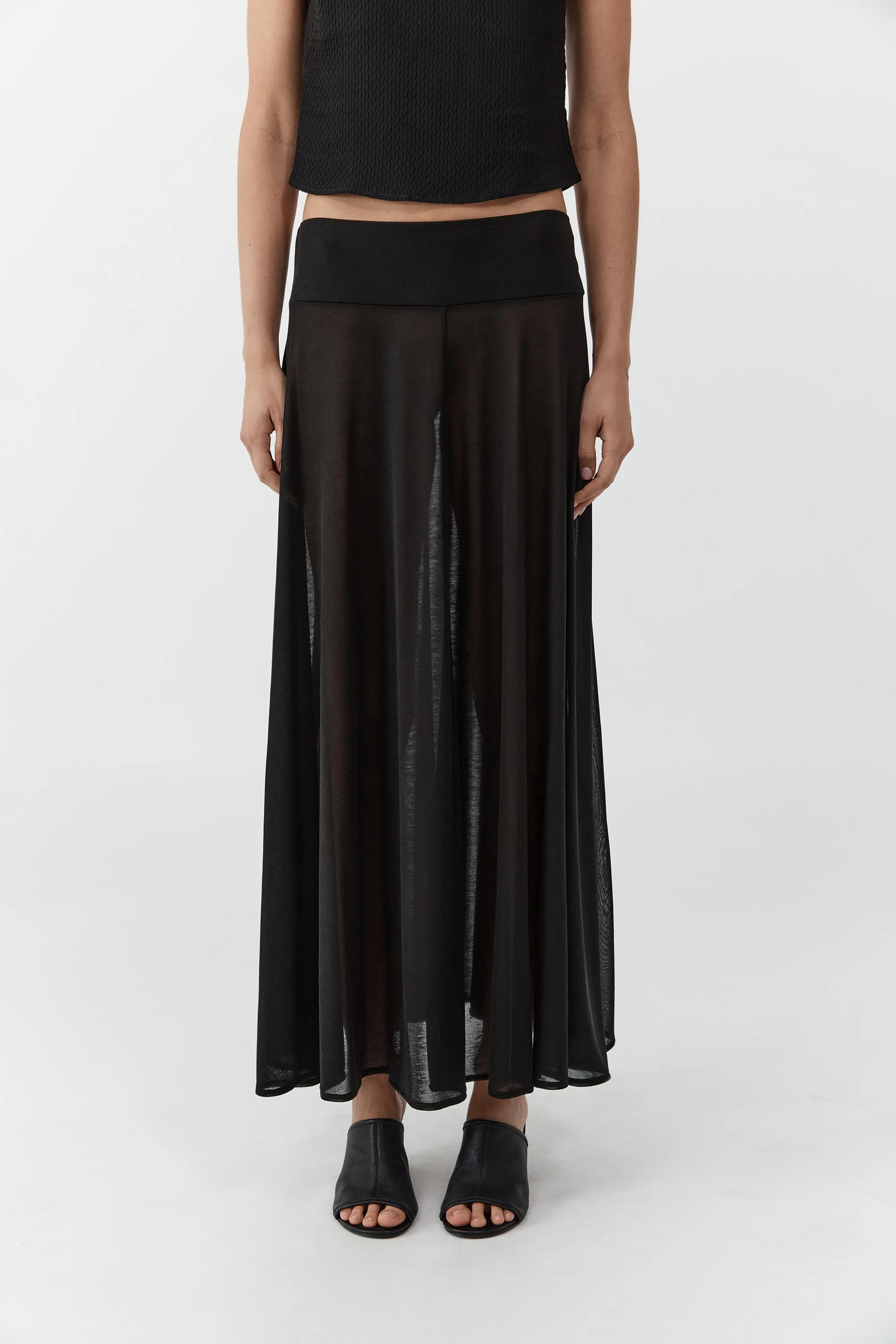Fluid Jersey Skirt - Black sold by St. Agni product image thumbnail 2