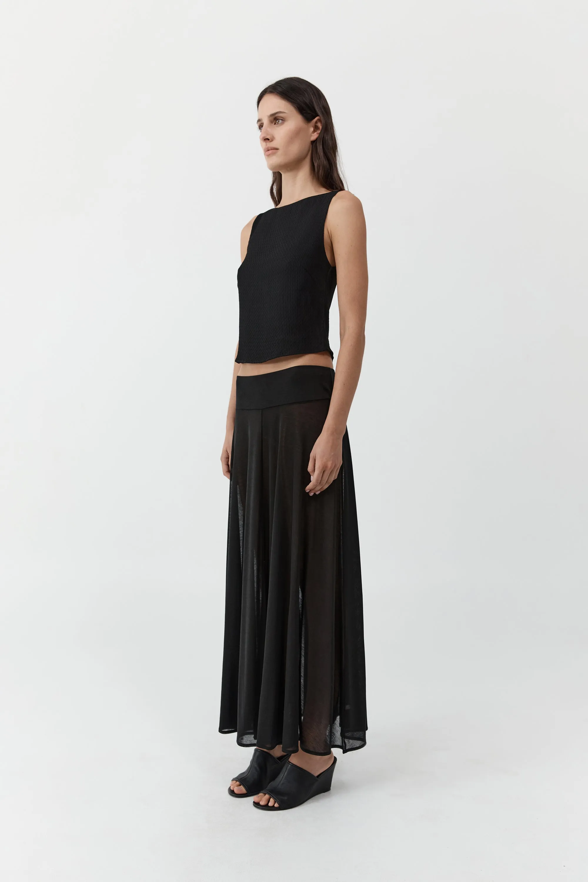 Fluid Jersey Skirt - Black sold by St. Agni product image thumbnail 3