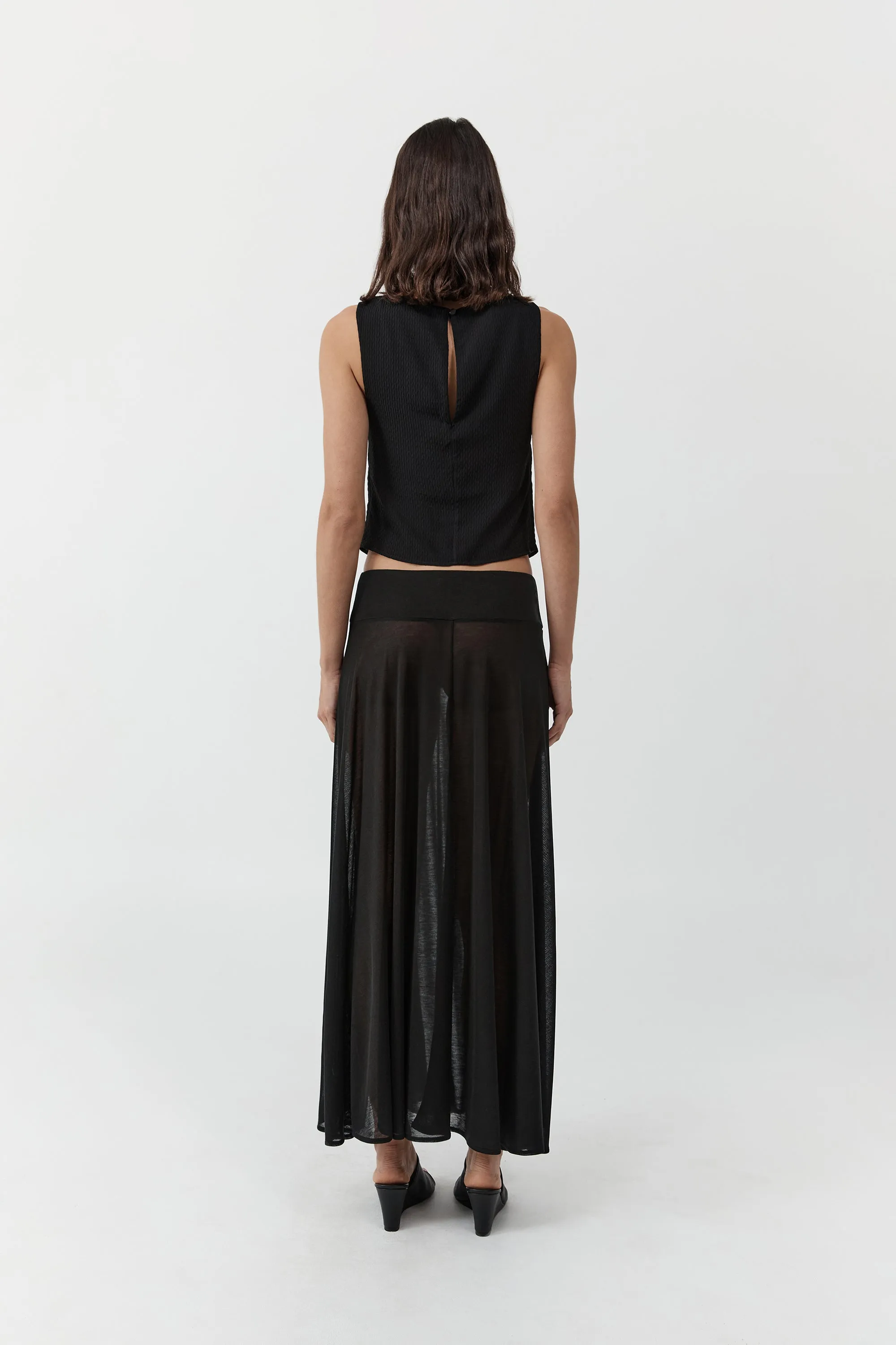 Fluid Jersey Skirt - Black sold by St. Agni product image thumbnail 4