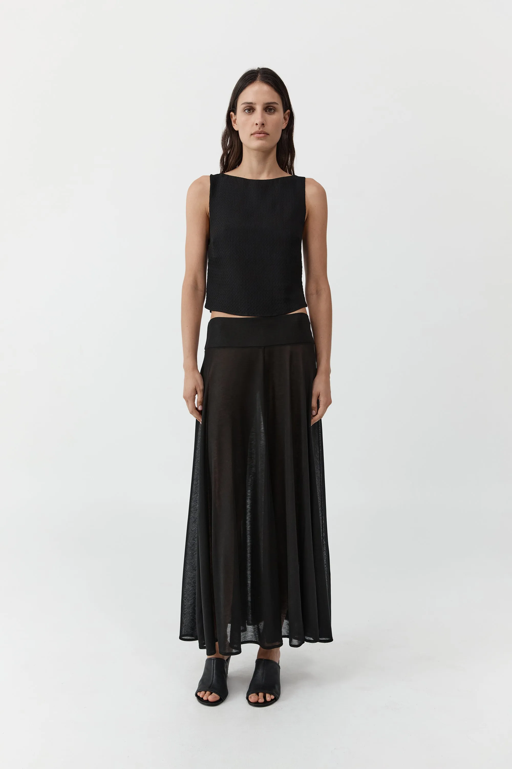 Fluid Jersey Skirt - Black sold by St. Agni