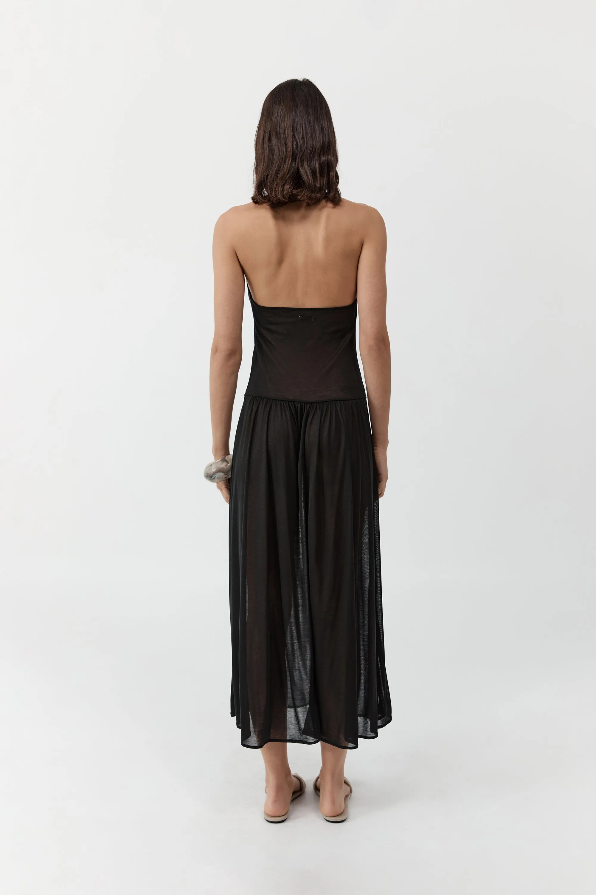 Fluid Jersey Halter Dress - Black sold by St. Agni product image thumbnail 5