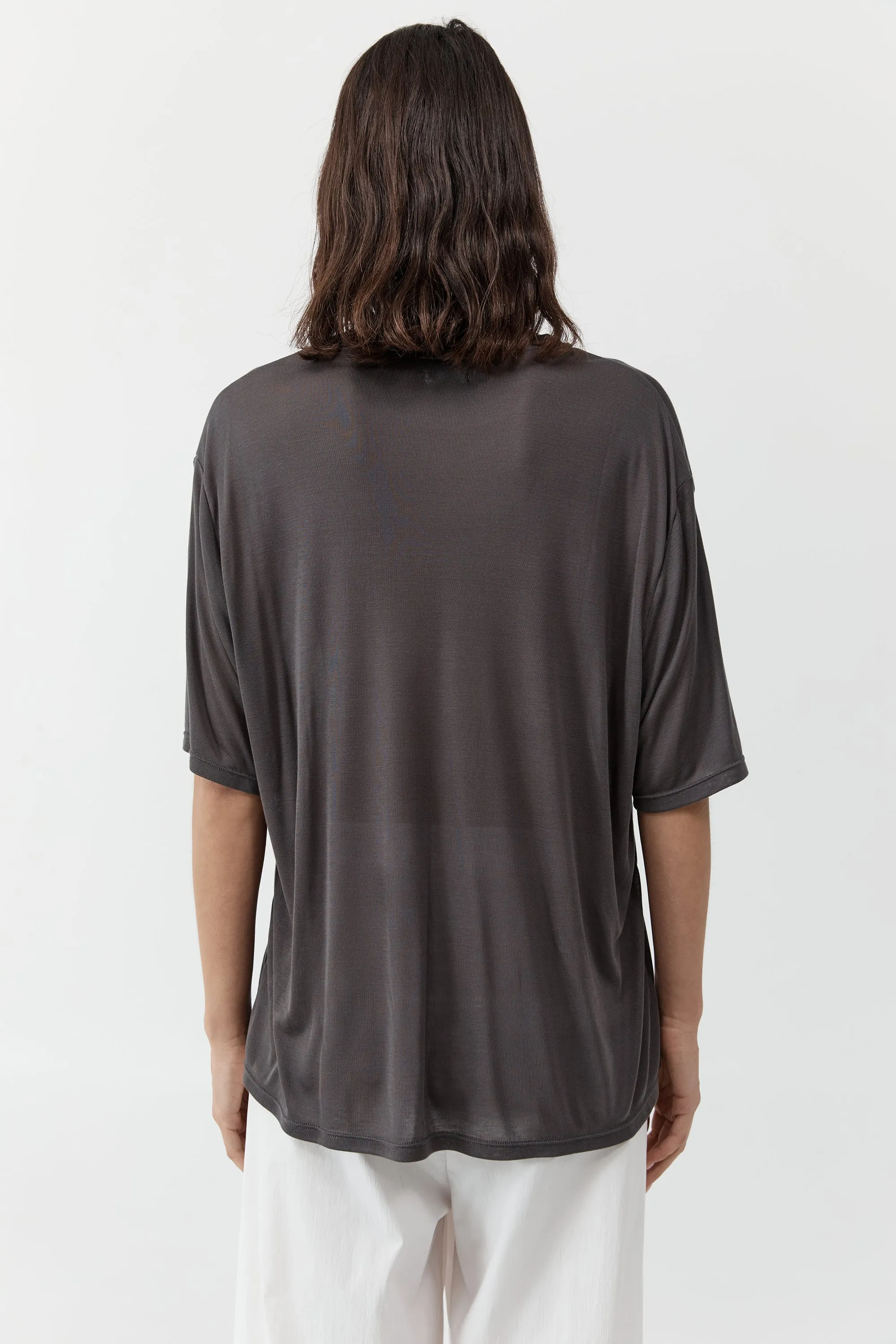 Fine Jersey Relaxed Tee - Soot sold by St. Agni product image thumbnail 3