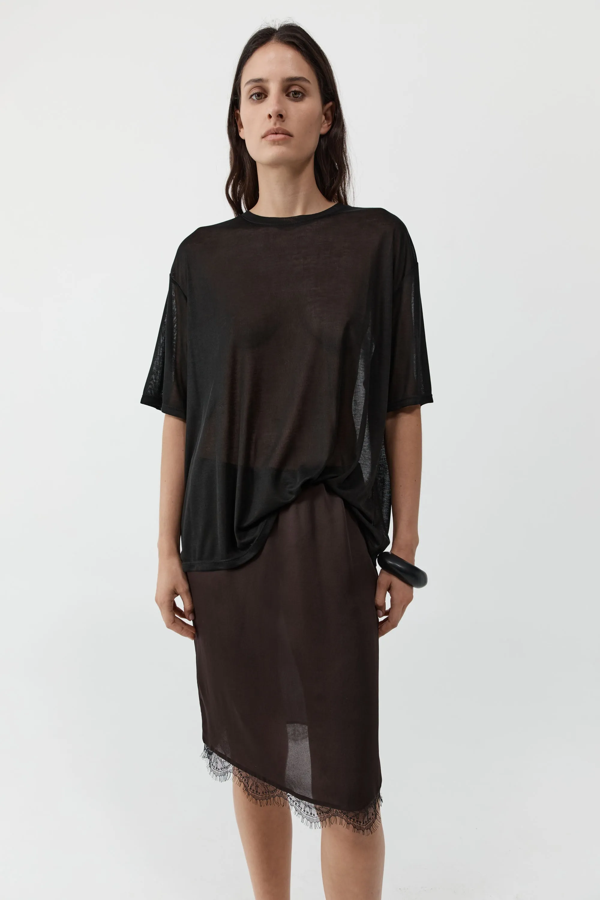 Fine Jersey Relaxed Tee - Black sold by St. Agni