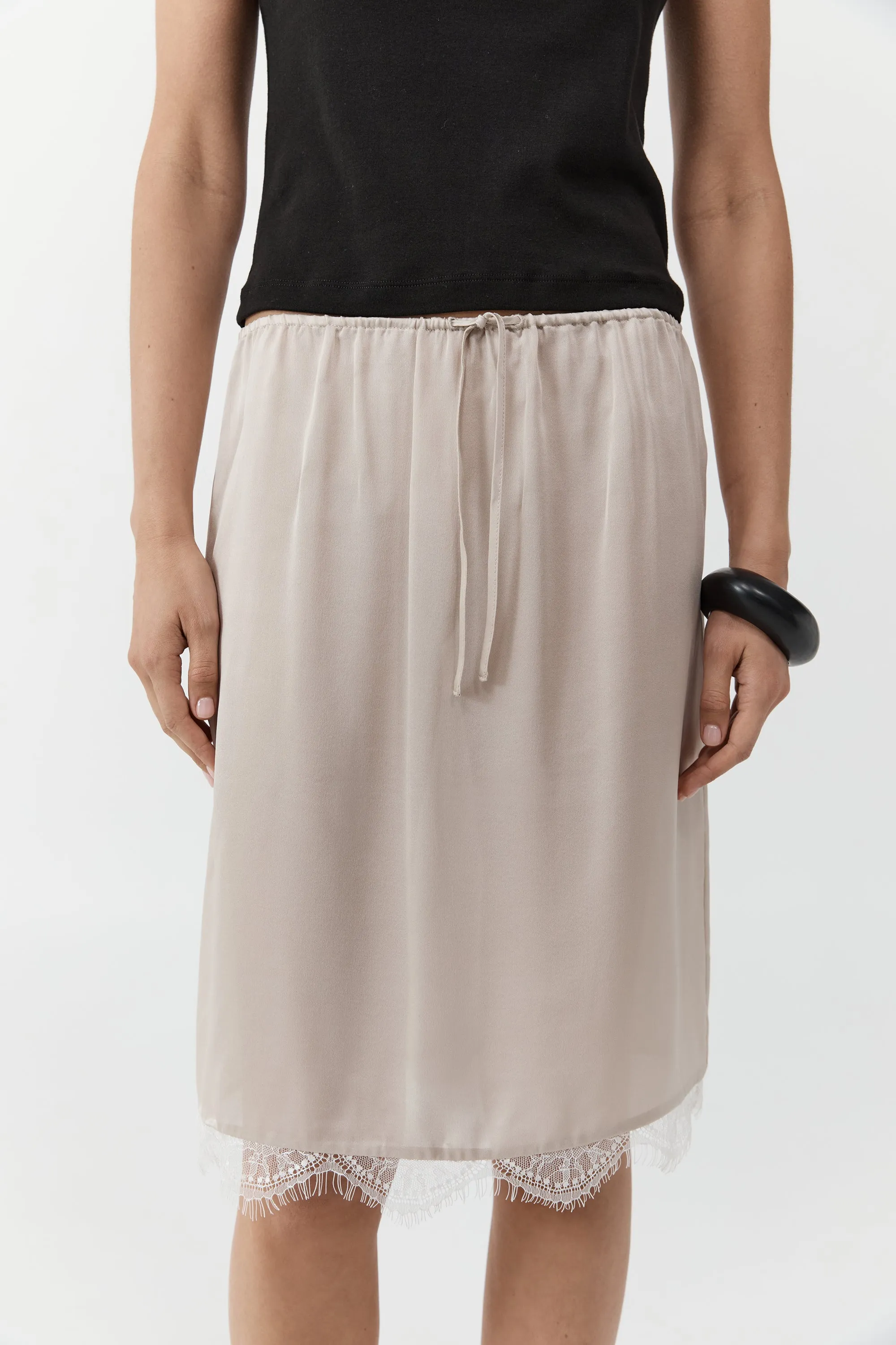 Fine Lace Skirt - Stone sold by St. Agni product image thumbnail 3