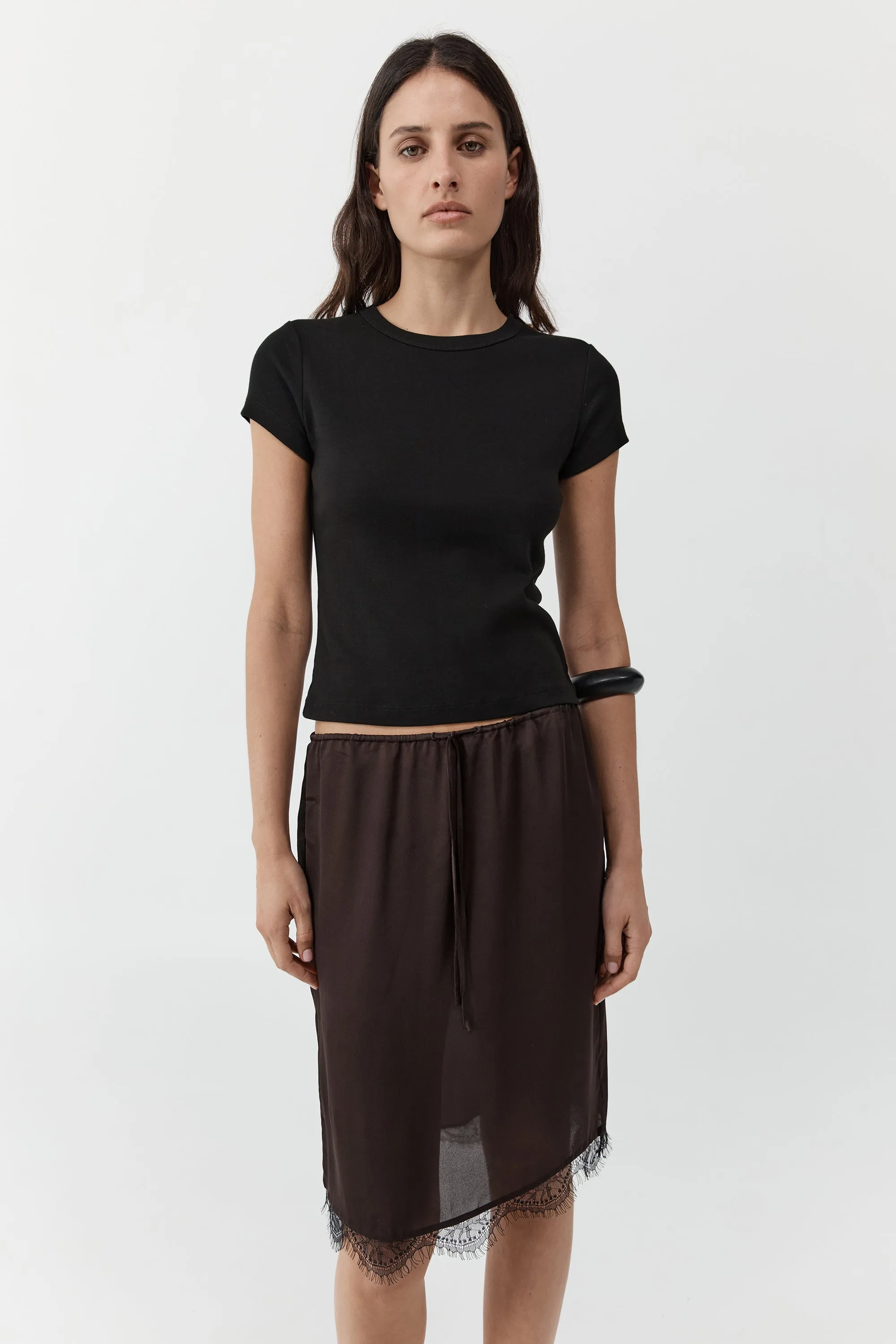 Fine Lace Skirt - Bark sold by St. Agni