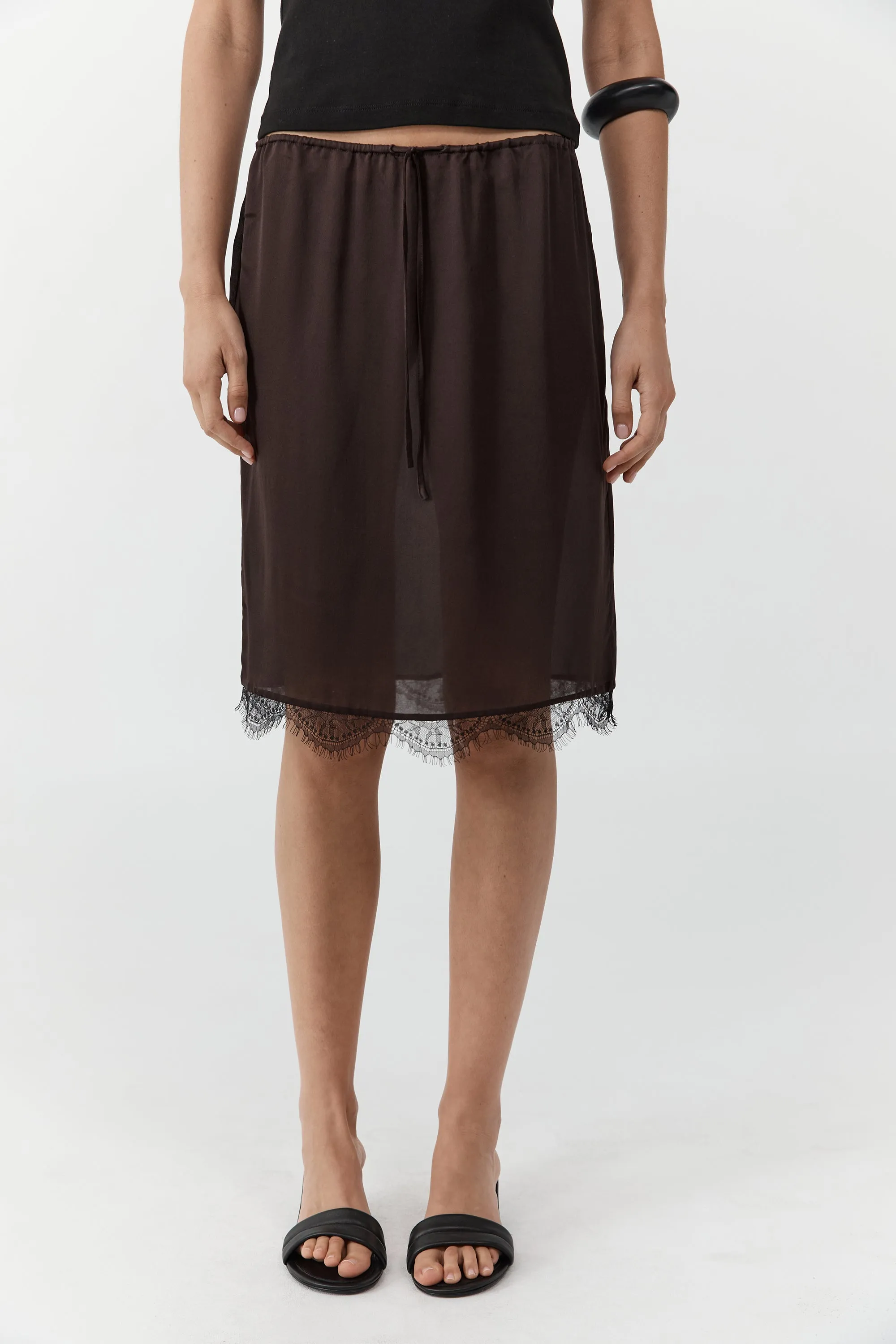 Fine Lace Skirt - Bark sold by St. Agni product image thumbnail 2