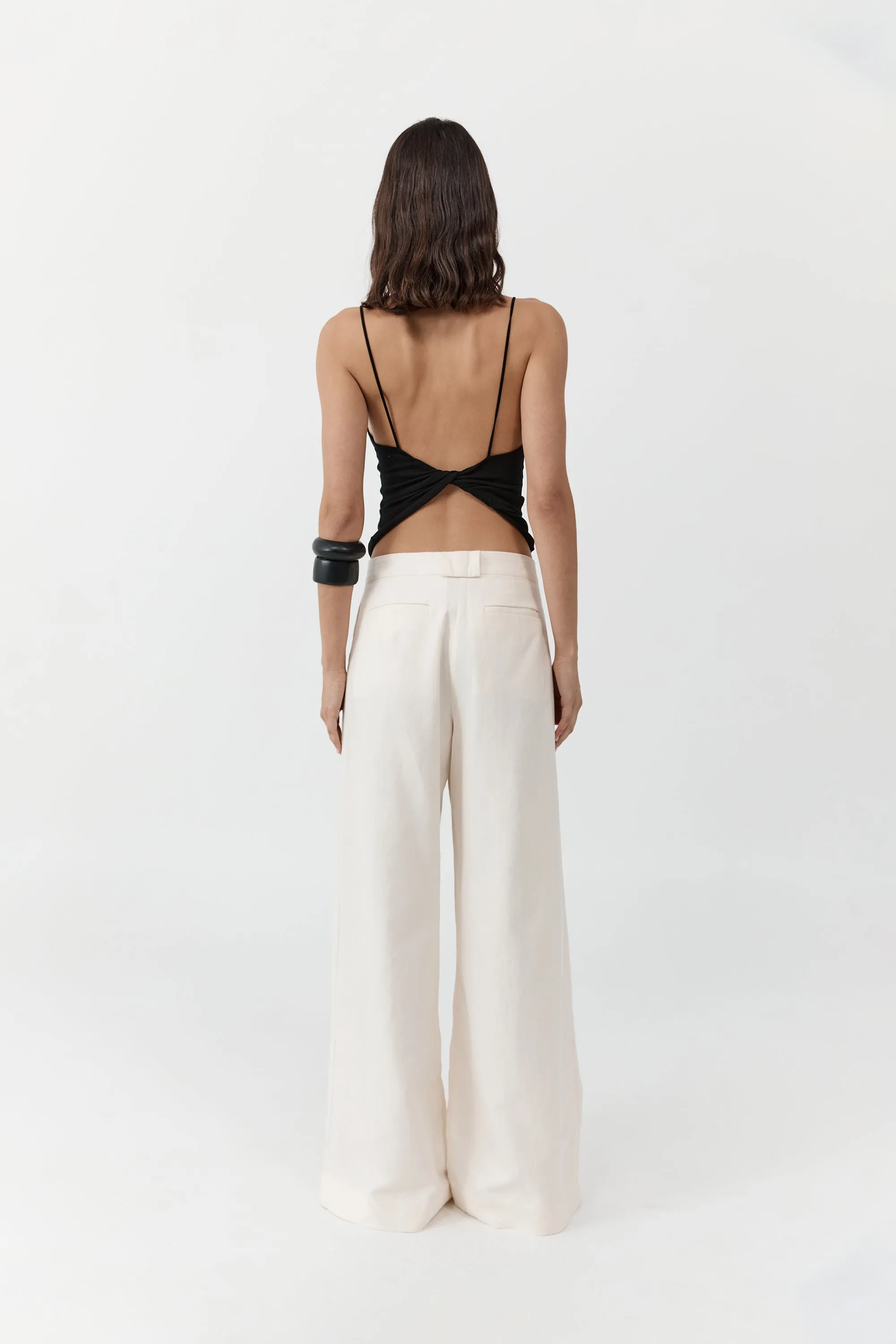 Pleat Loop Pants - Ivory sold by St. Agni product image thumbnail 4