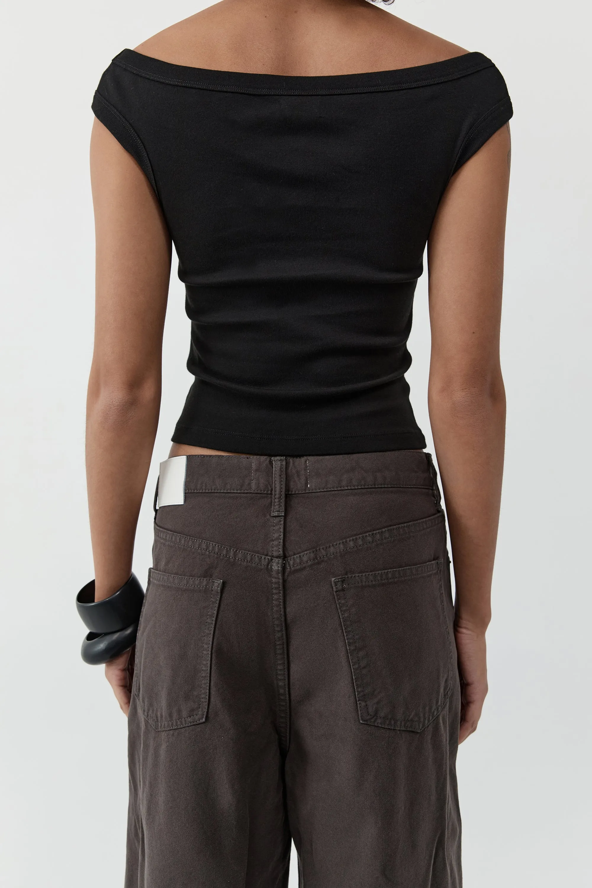 Canvas Mid Rise Barrel Jeans - Ash sold by St. Agni product image thumbnail 4