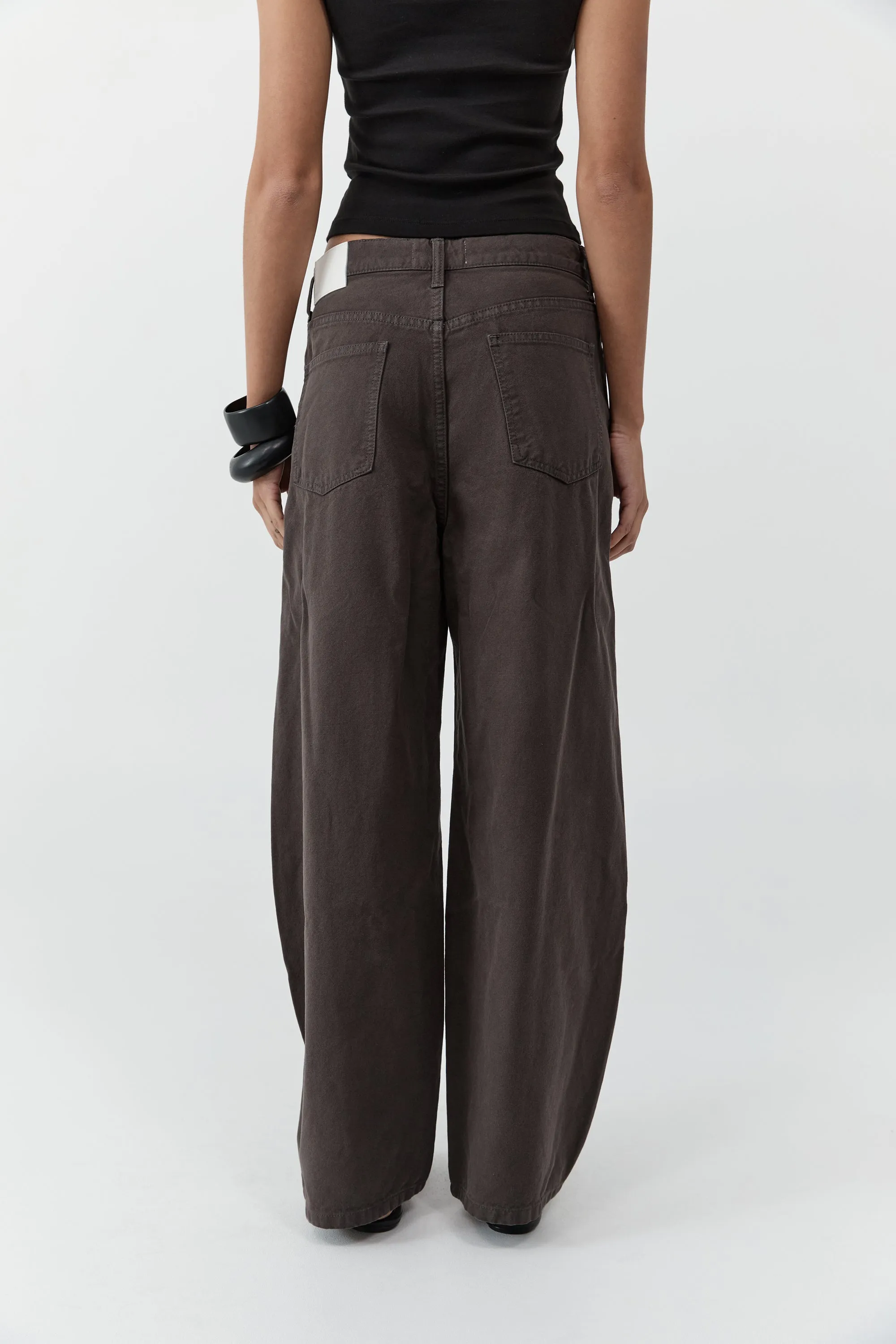 Canvas Mid Rise Barrel Jeans - Ash sold by St. Agni product image thumbnail 3