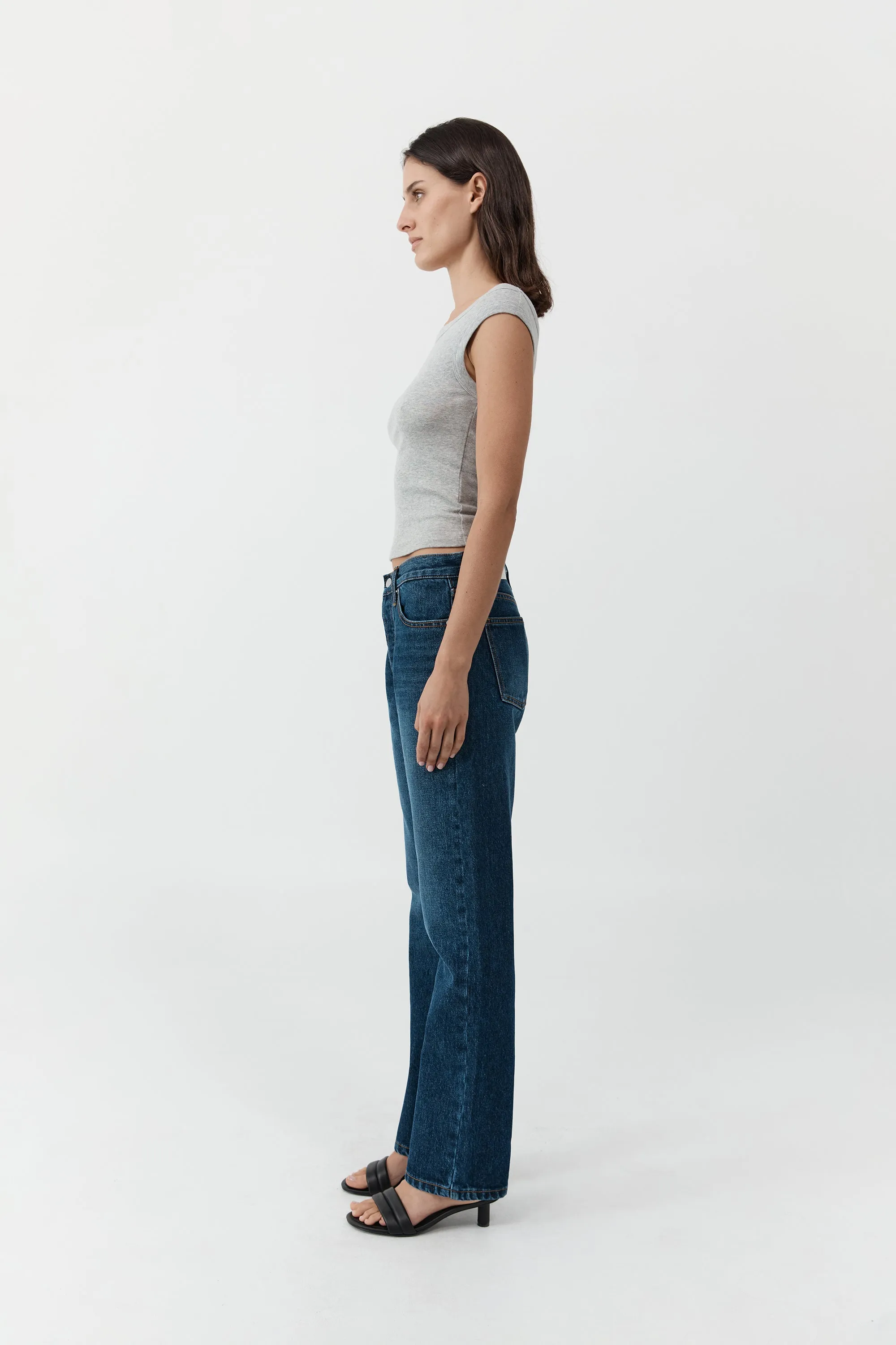 90s Straight Leg Jeans - Dark Indigo sold by St. Agni product image thumbnail 5