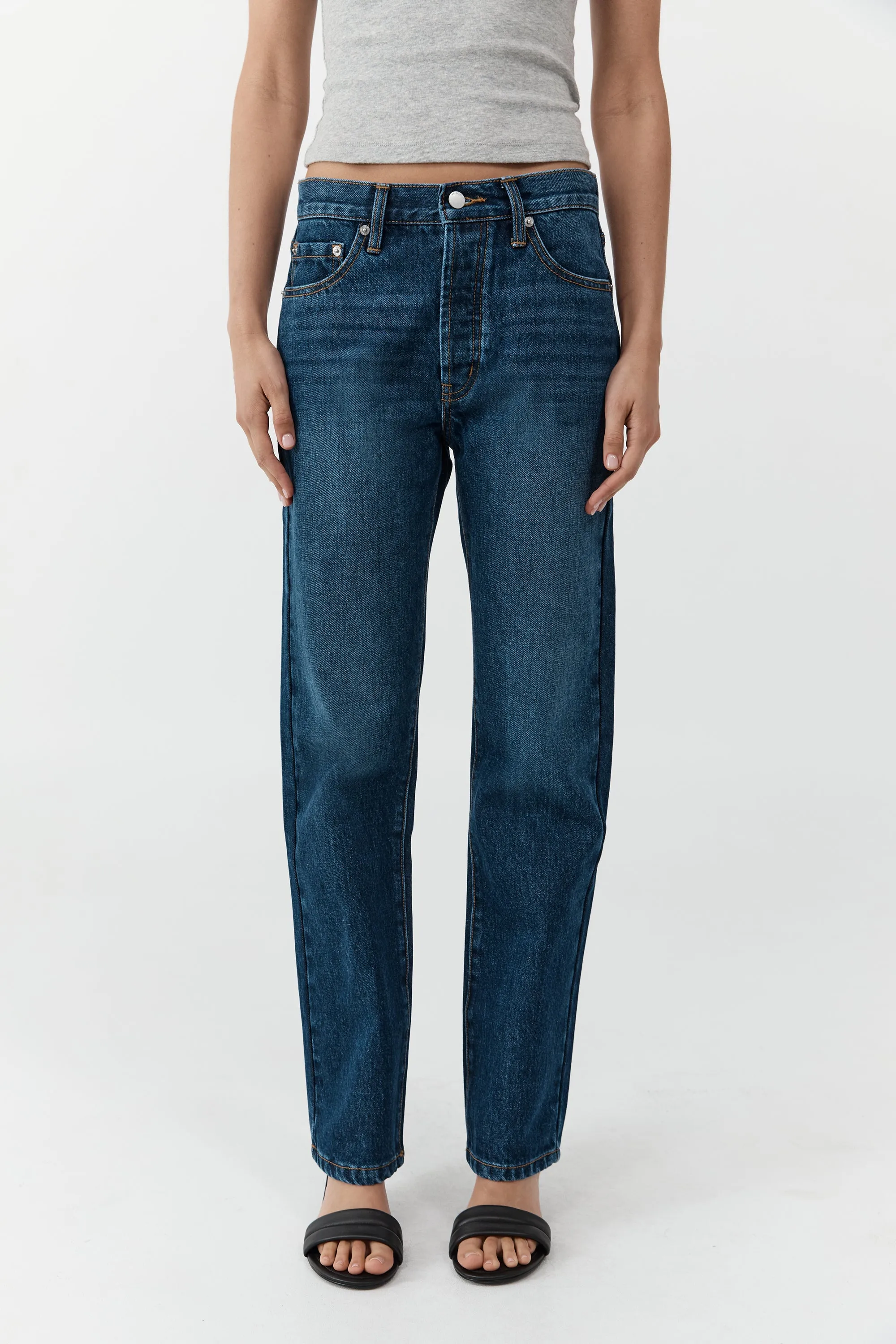 90s Straight Leg Jeans - Dark Indigo sold by St. Agni product image thumbnail 2