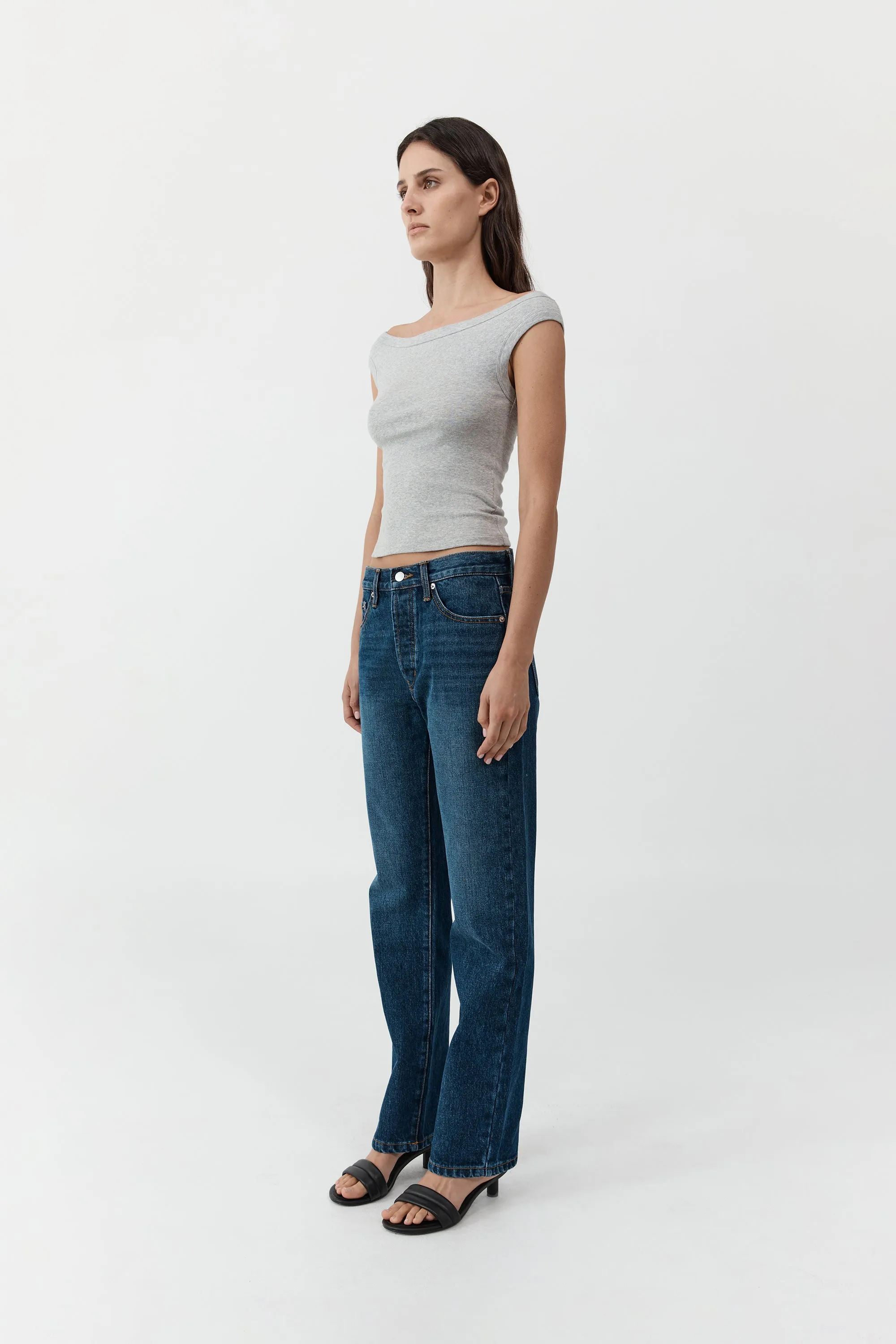 90s Straight Leg Jeans - Dark Indigo sold by St. Agni product image thumbnail 3