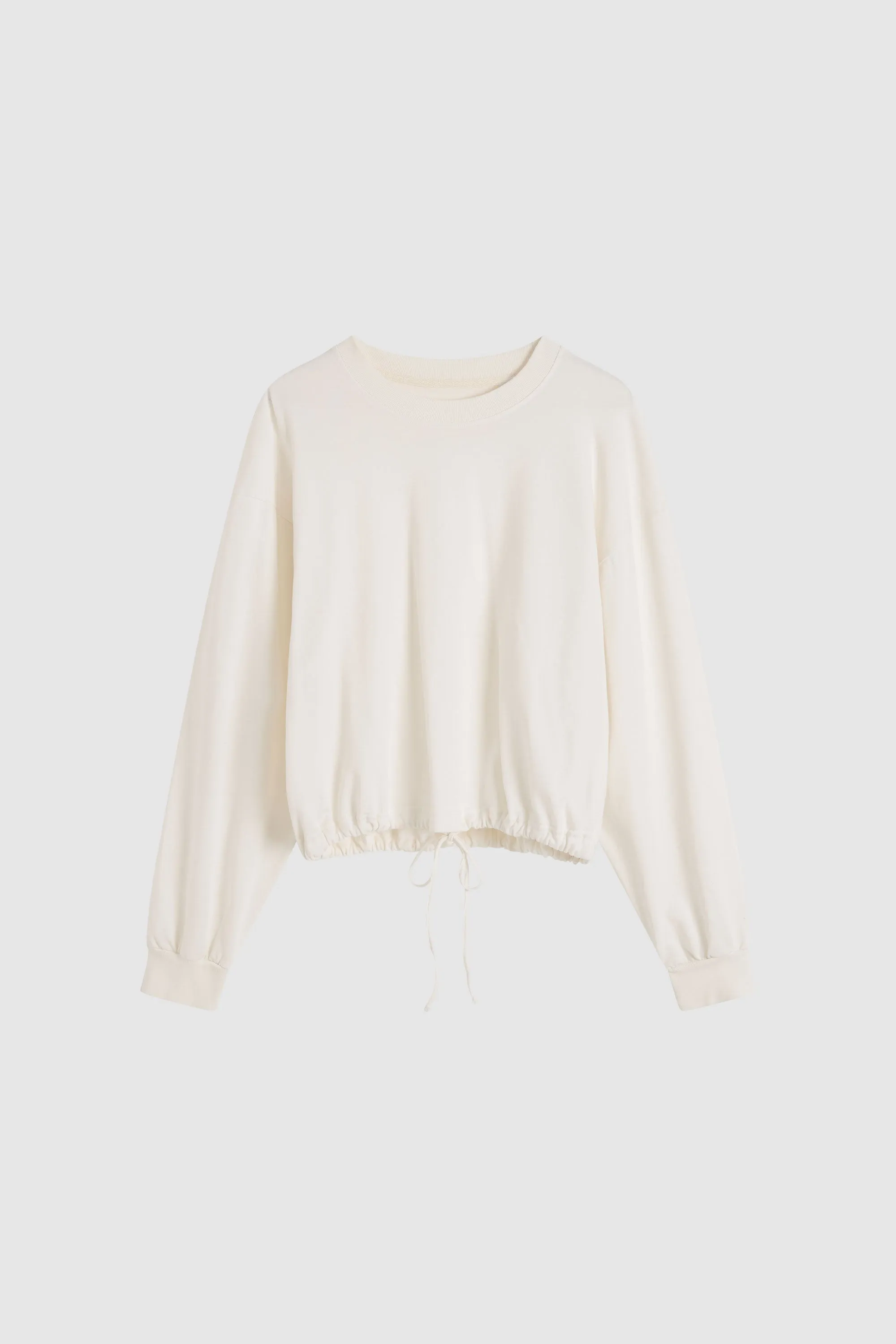 Drawstring Long Sleeve Top - Off White sold by St. Agni product image thumbnail 4