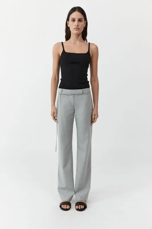 90s Belt Minimal Pants - Concrete made by St. Agni