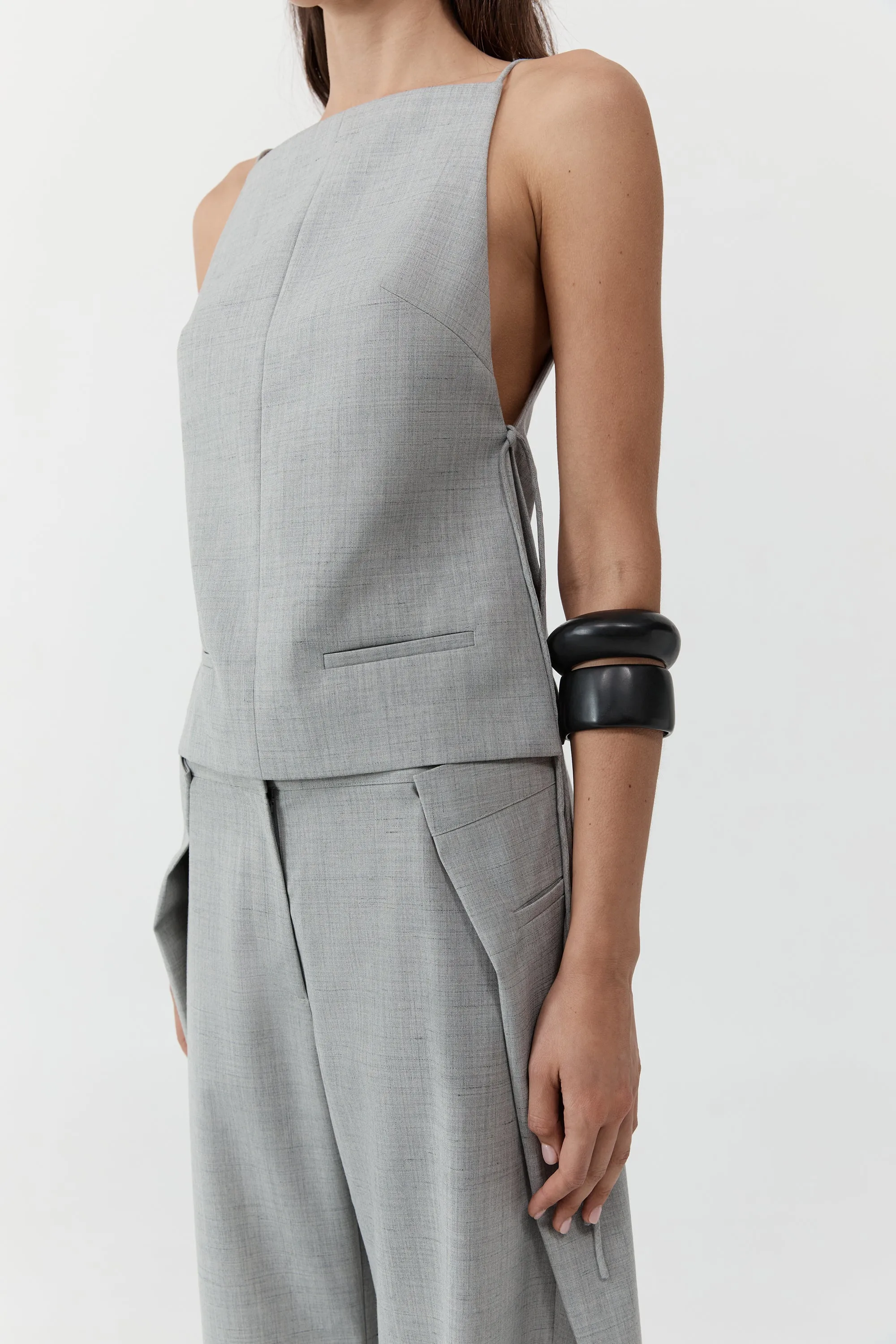 Square Side Tie Top - Concrete sold by St. Agni product image thumbnail 5