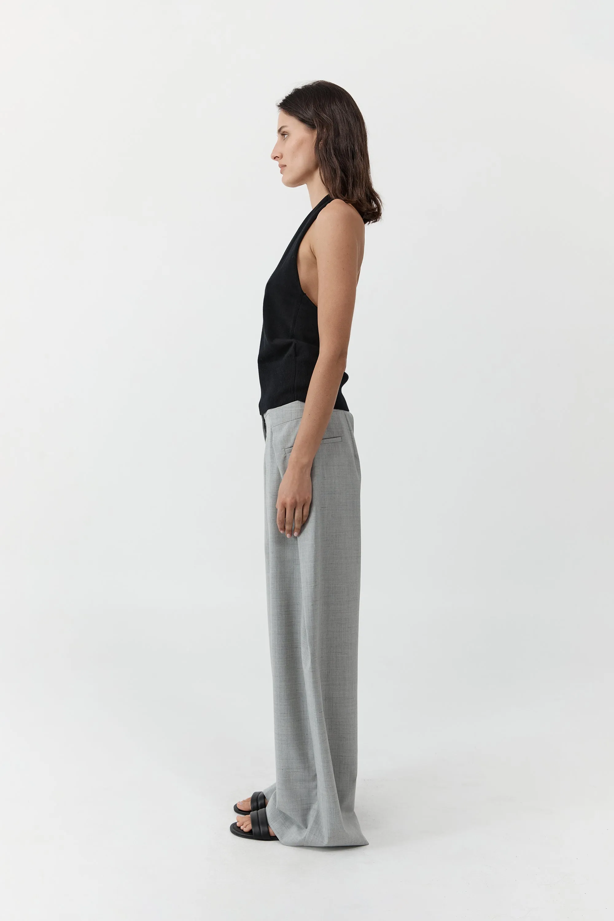 Tailored Fold Pants - Concrete sold by St. Agni product image thumbnail 3