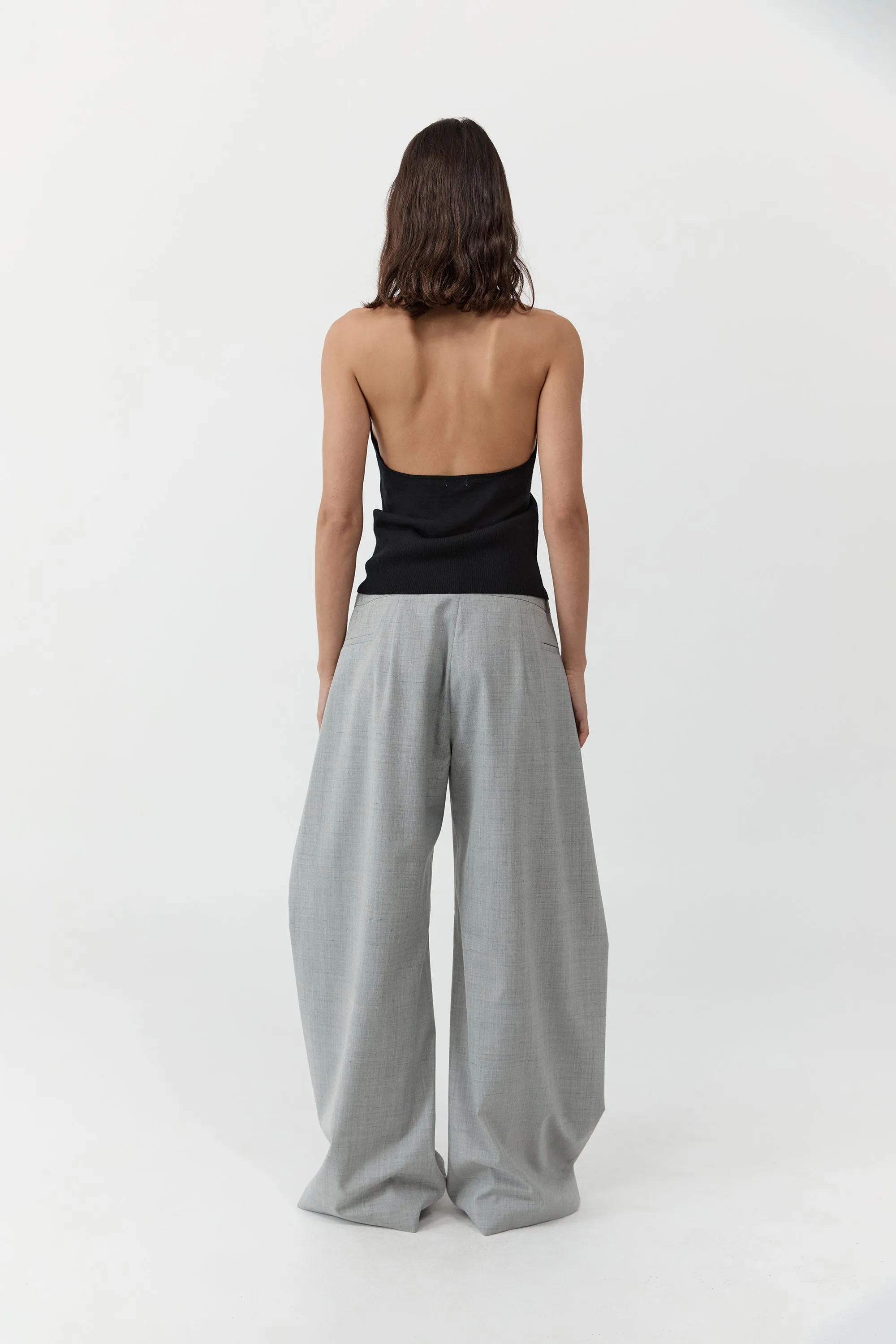 Tailored Fold Pants - Concrete sold by St. Agni product image thumbnail 4