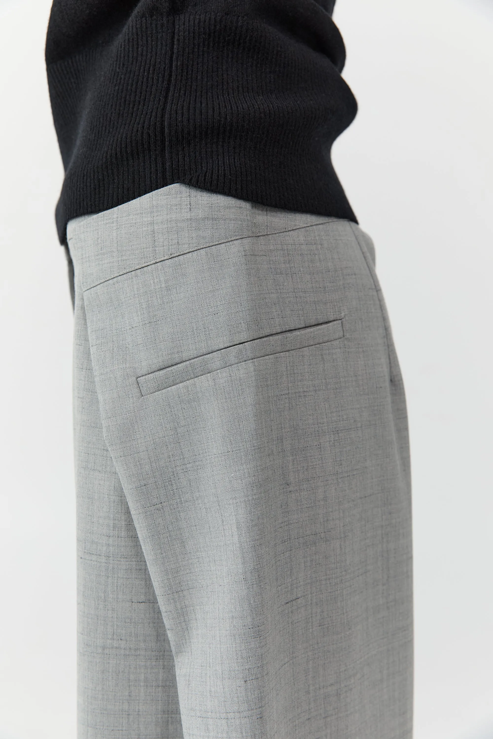 Tailored Fold Pants - Concrete sold by St. Agni product image thumbnail 5