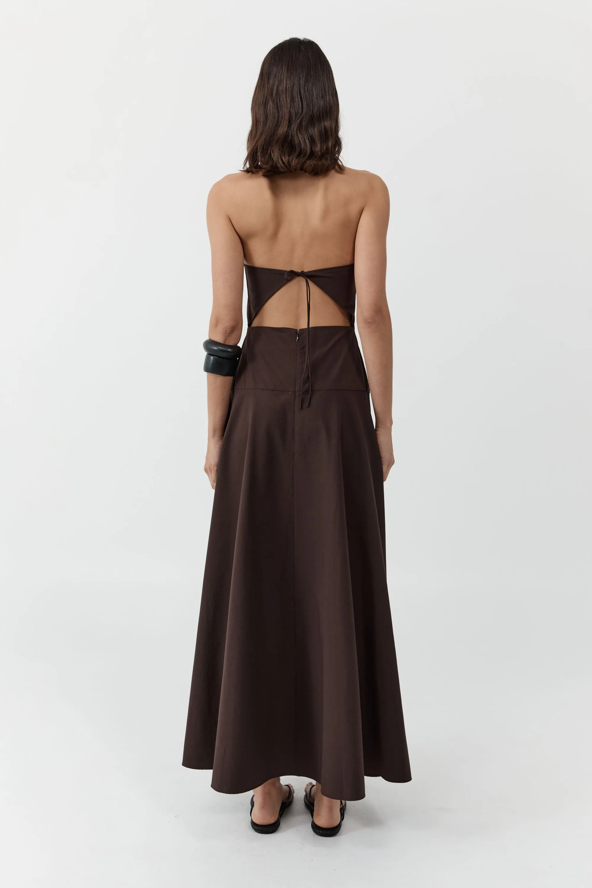Strapless Rouleau Dress - Bark sold by St. Agni product image thumbnail 4