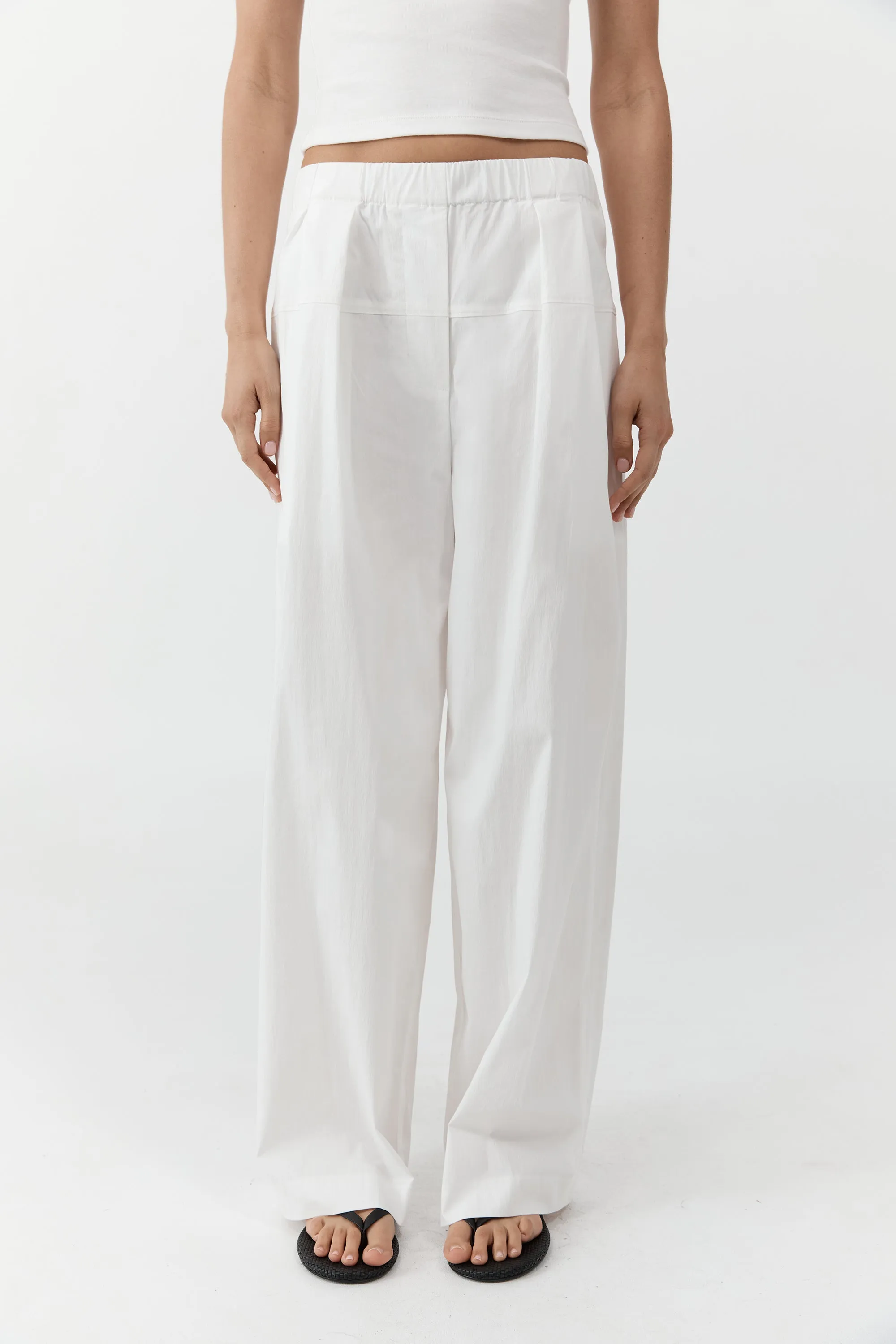 Relaxed Pleat Pants - Off White sold by St. Agni product image thumbnail 3