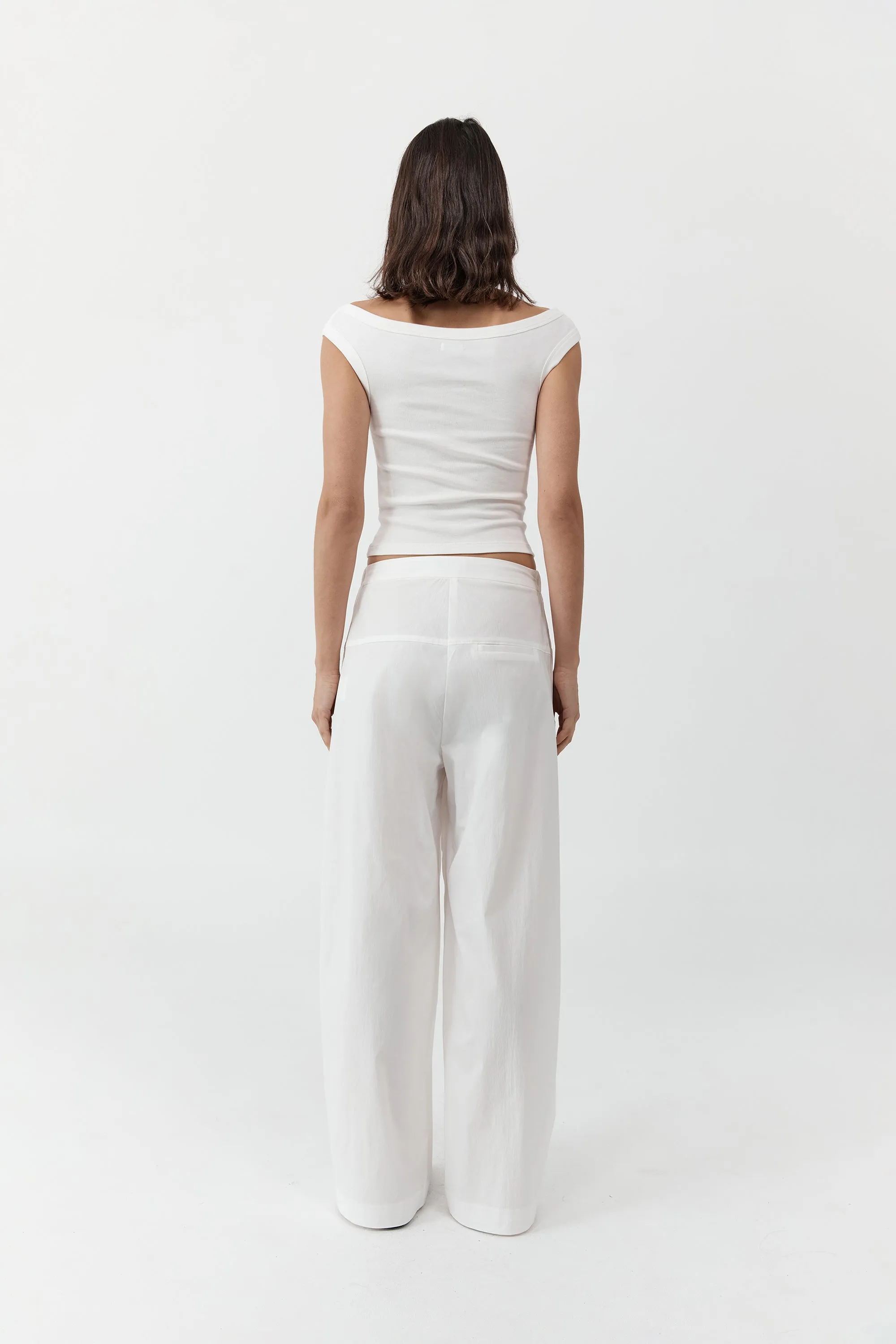 Relaxed Pleat Pants - Off White sold by St. Agni product image thumbnail 5