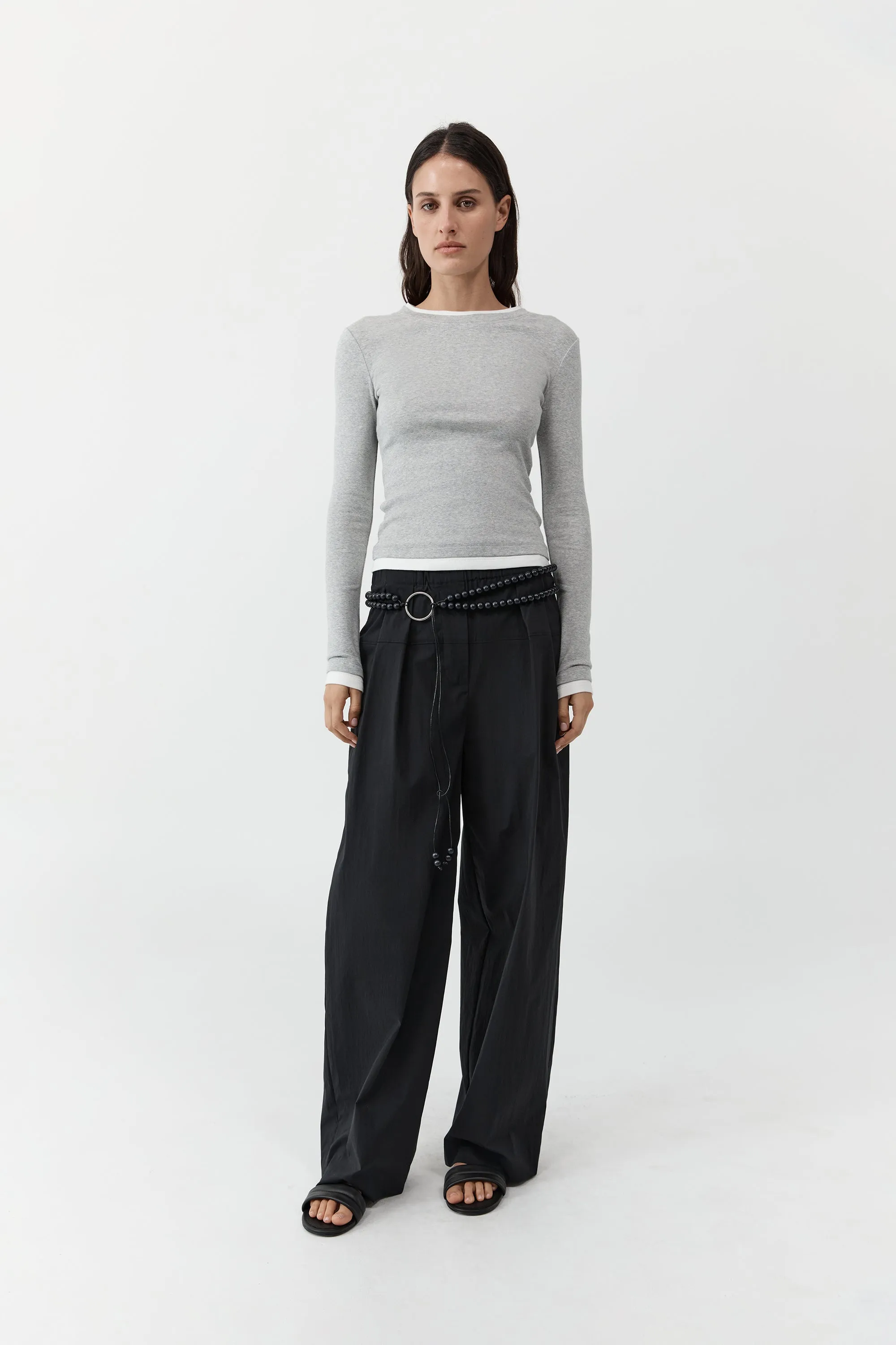 Relaxed Pleat Pants - Black sold by St. Agni product image thumbnail 2