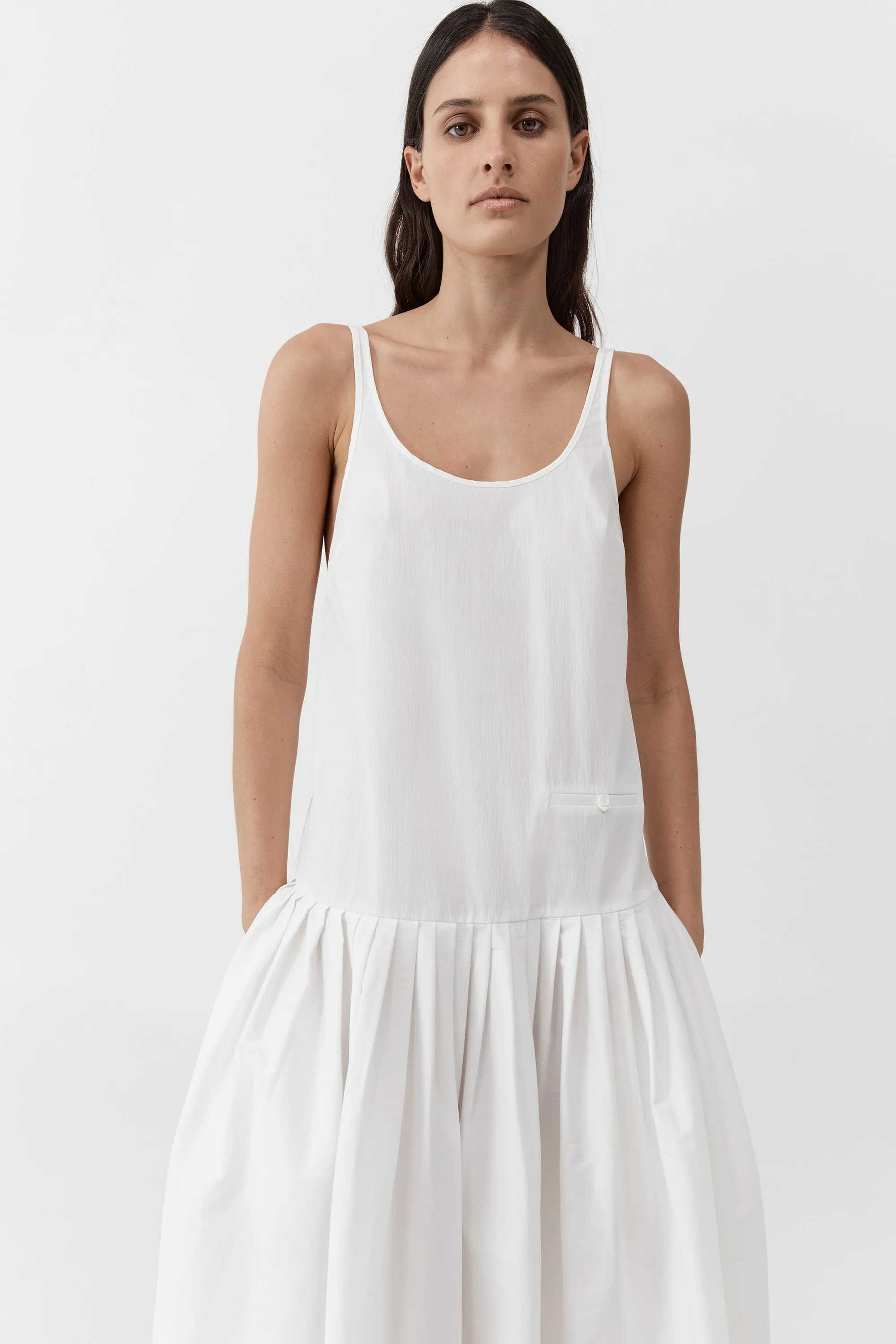 Relaxed Pleat Dress - Off White sold by St. Agni product image thumbnail 2