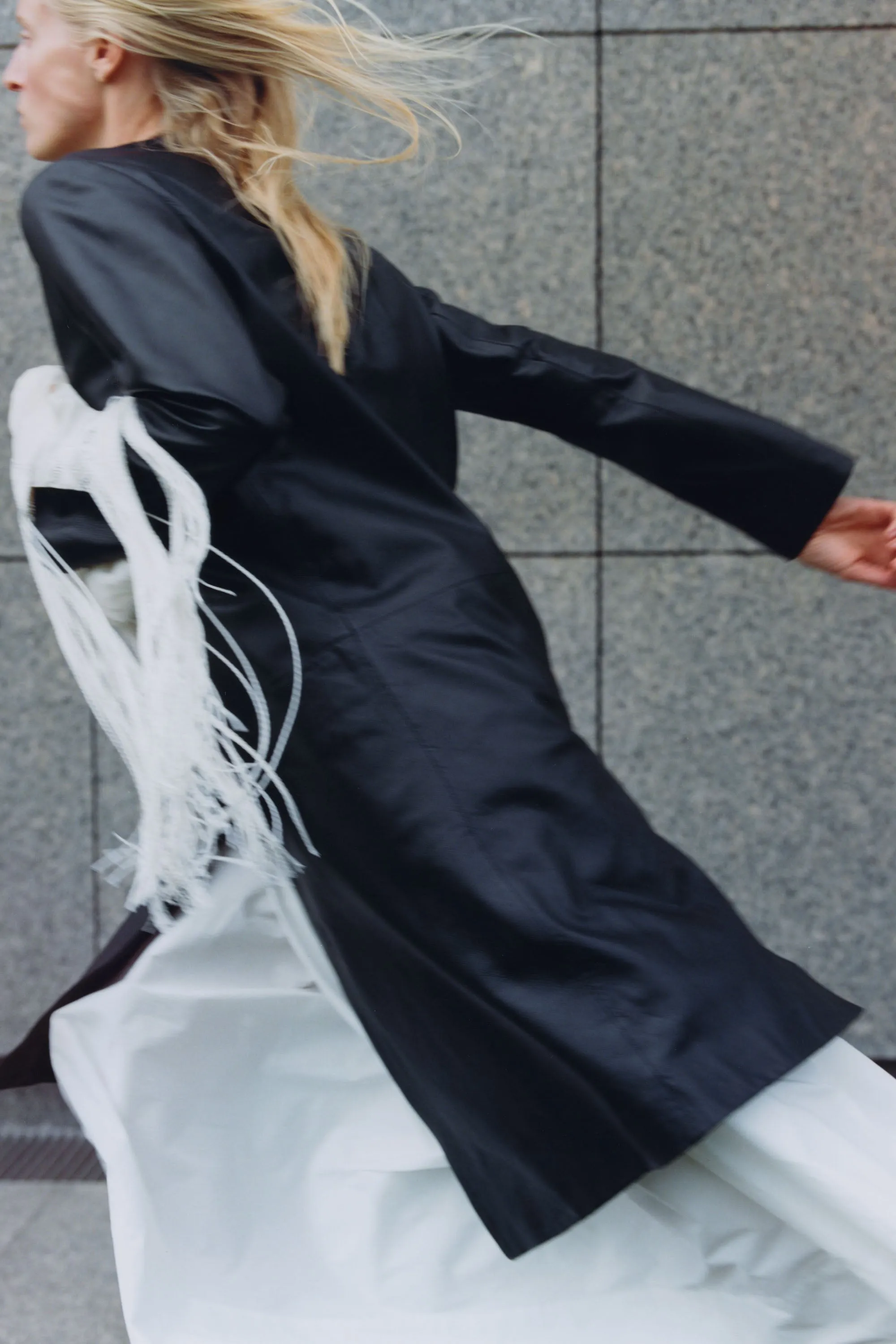 Leather Minimal Coat - Black sold by St. Agni product image thumbnail 5