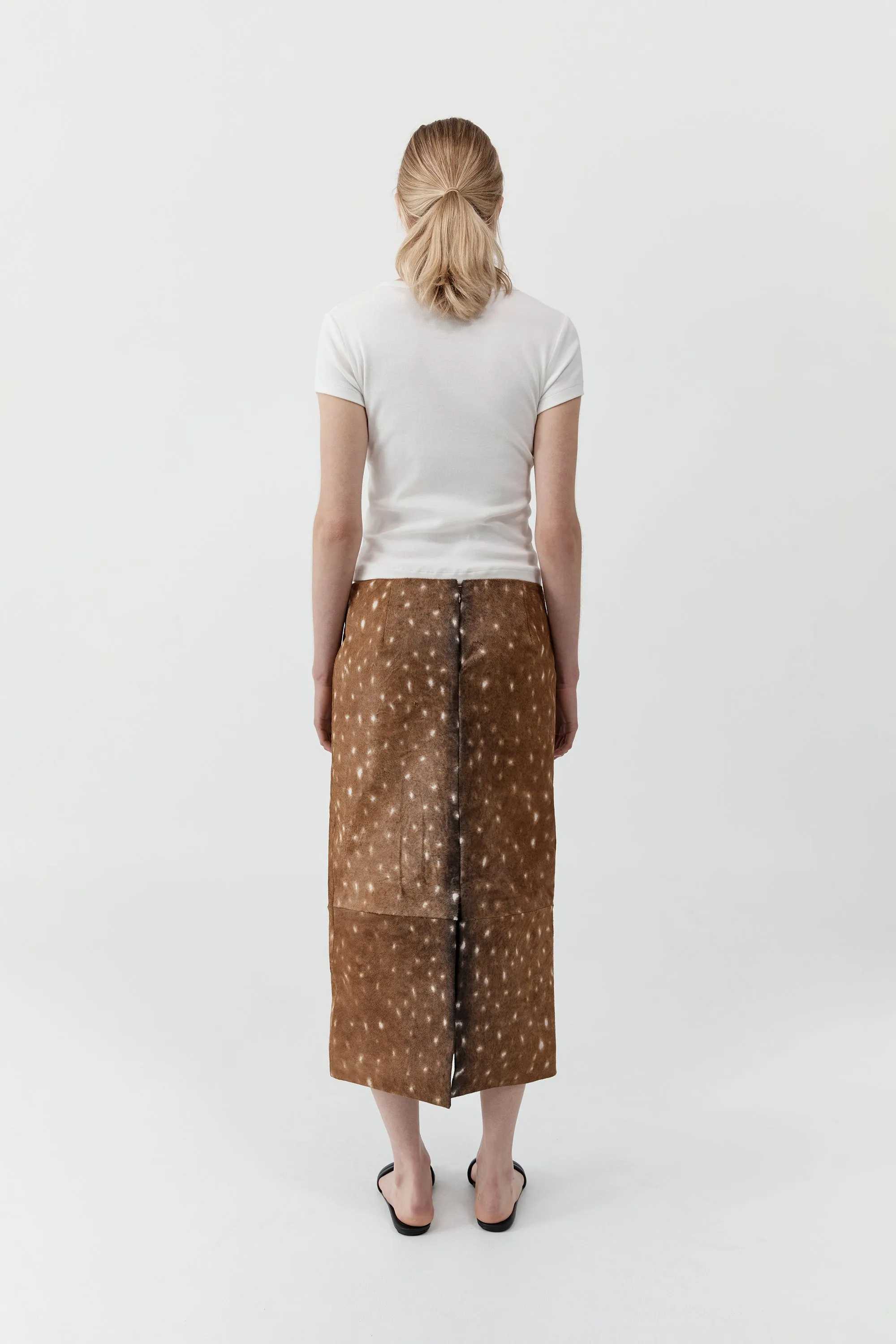 PRE-ORDER: Fawn Pencil Skirt - Almond sold by St. Agni product image thumbnail 4