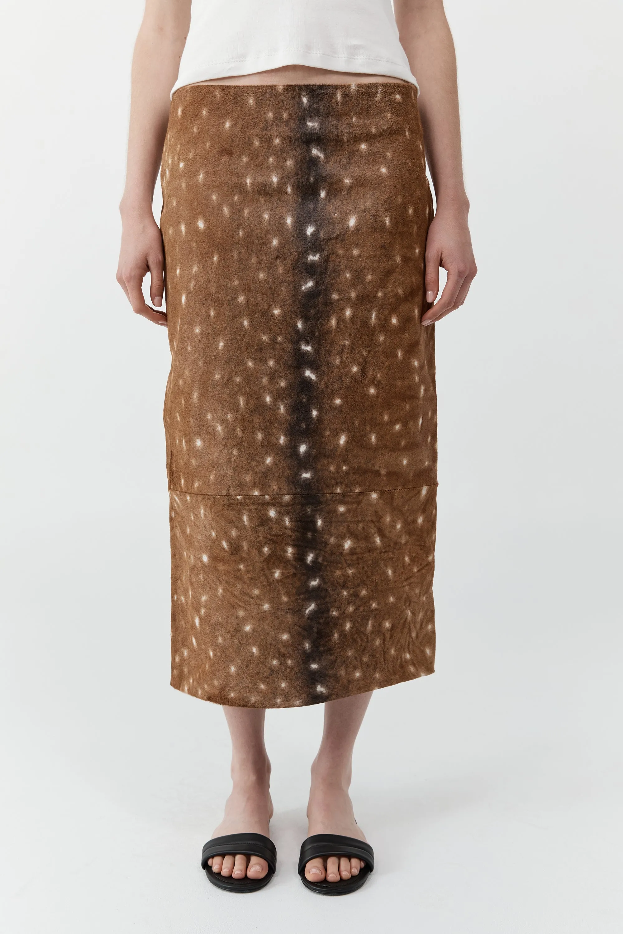 PRE-ORDER: Fawn Pencil Skirt - Almond sold by St. Agni product image thumbnail 2