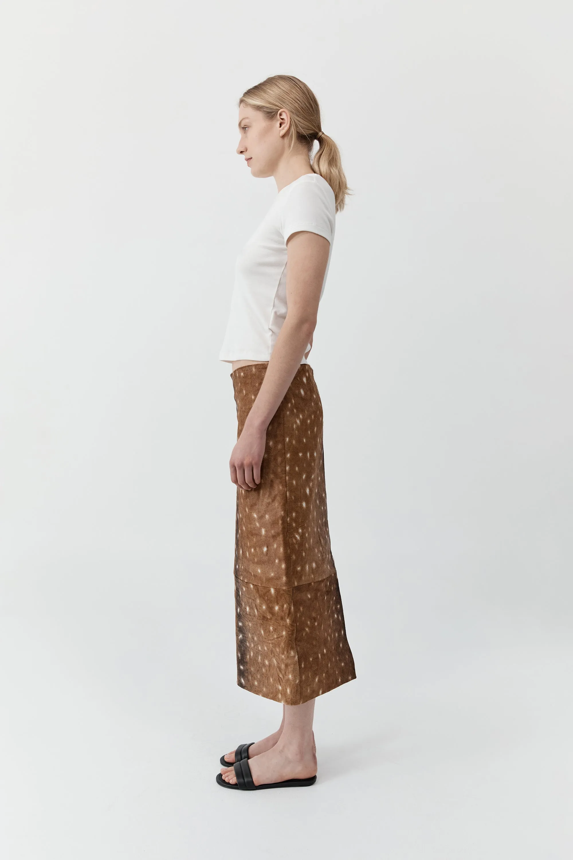 PRE-ORDER: Fawn Pencil Skirt - Almond sold by St. Agni product image thumbnail 3
