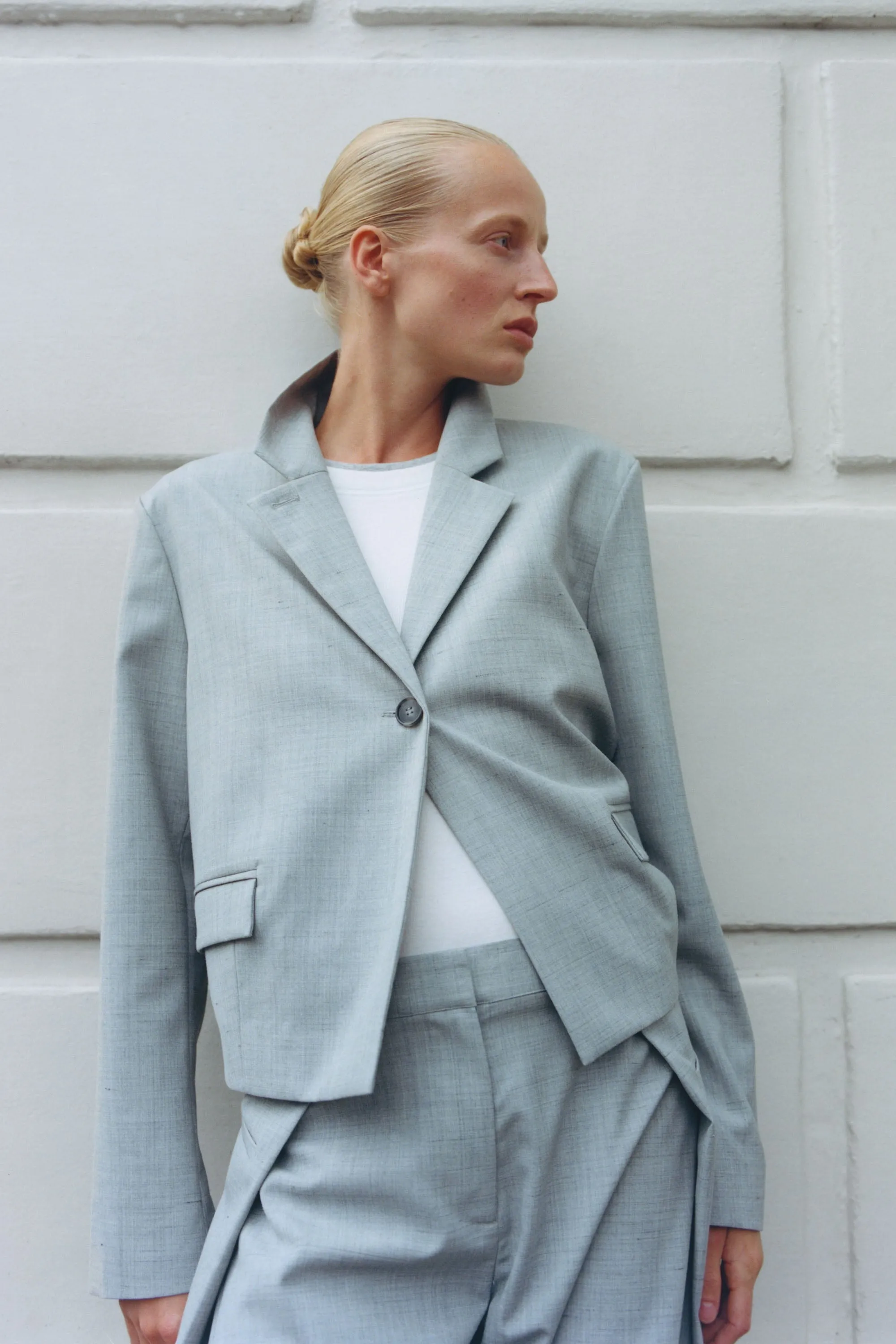 Cocoon Blazer - Concrete sold by St. Agni product image thumbnail 5