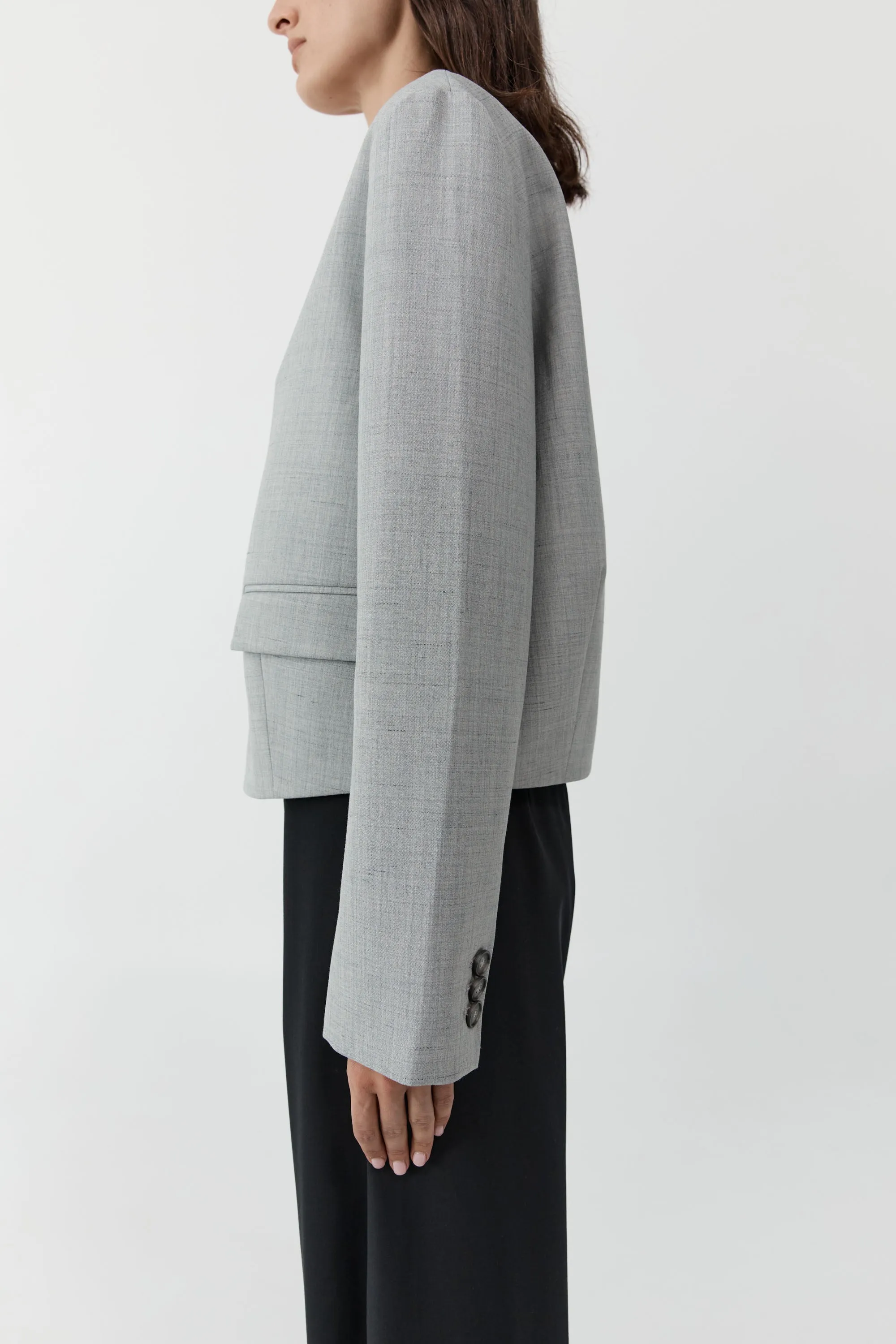 Cocoon Blazer - Concrete sold by St. Agni product image thumbnail 3
