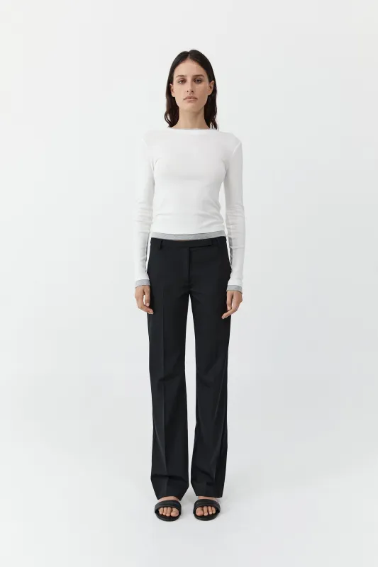 Fine Band 90s Pants - Black made by St. Agni