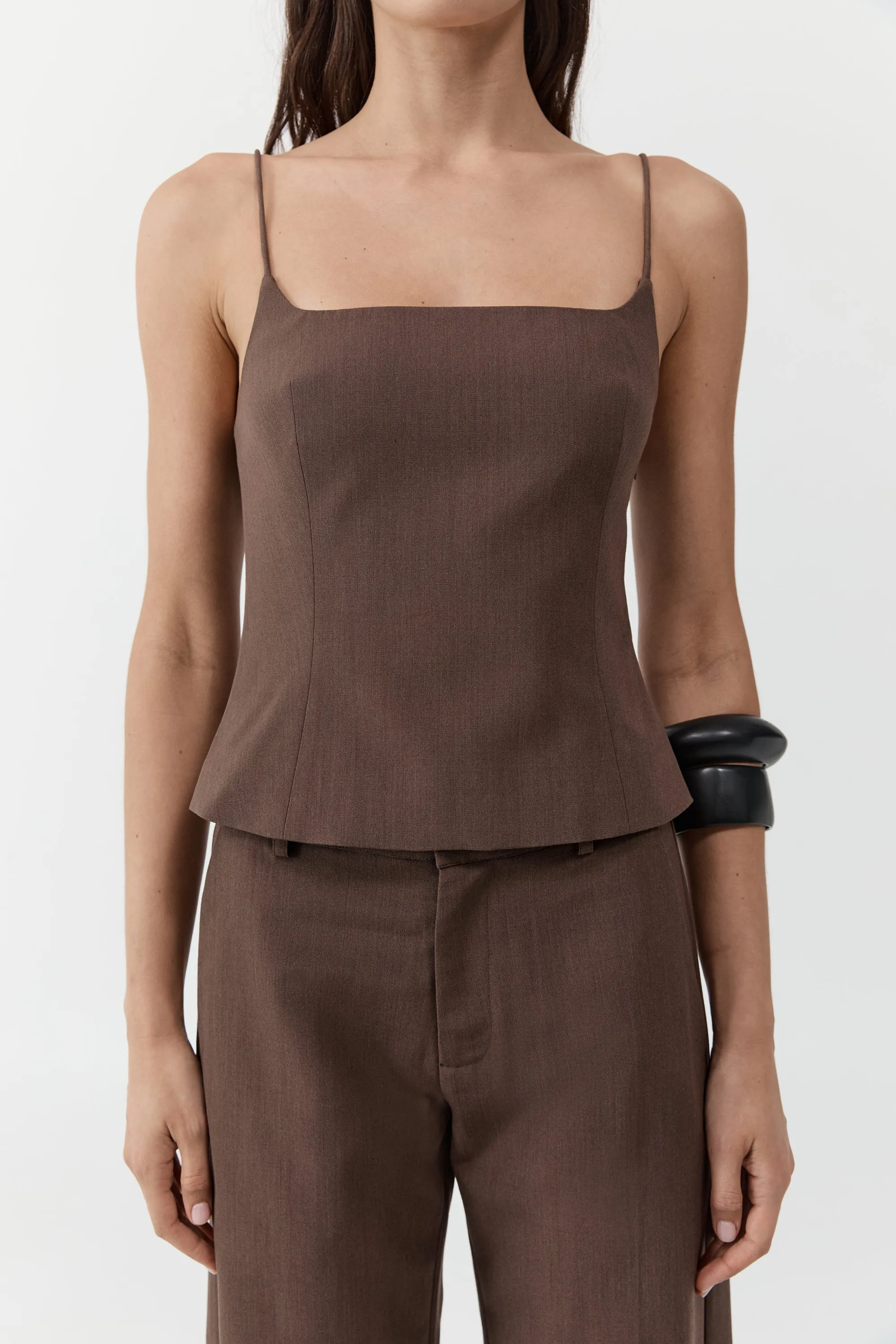 Silk Canvas Cami - Mud sold by St. Agni product image thumbnail 3