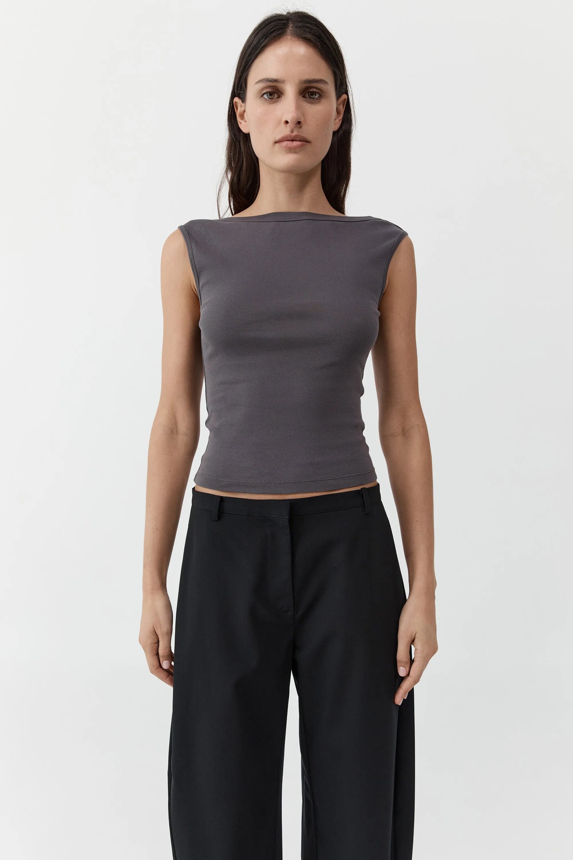 Organic Cotton Ballerina Top - Soot sold by St. Agni