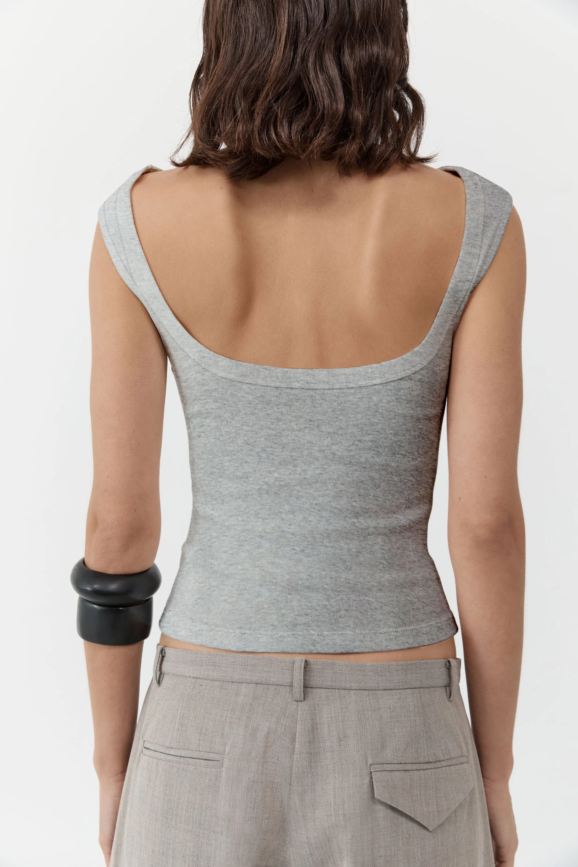 Organic Cotton Ballerina Top - Grey Marle sold by St. Agni product image thumbnail 4