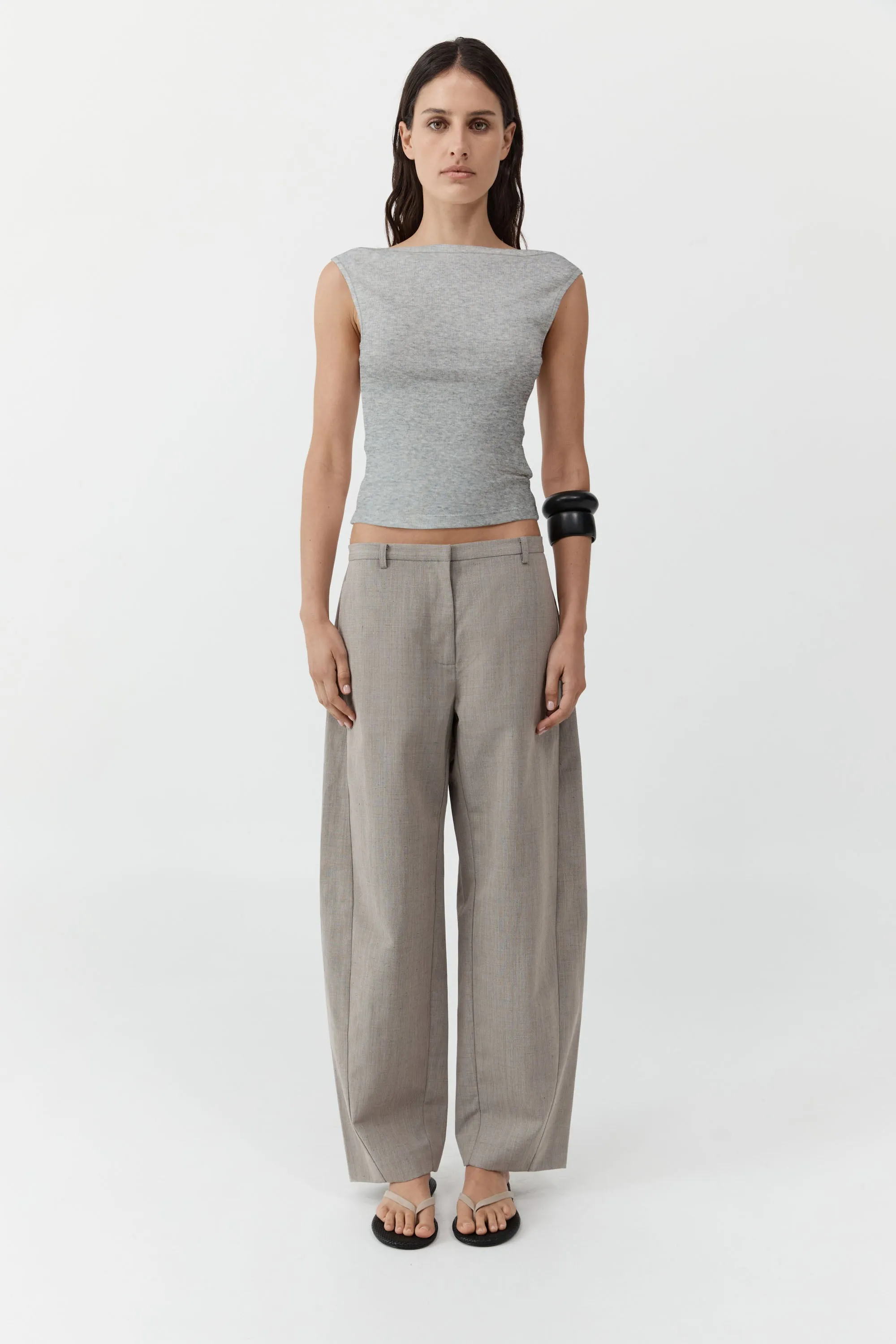 Organic Cotton Ballerina Top - Grey Marle sold by St. Agni