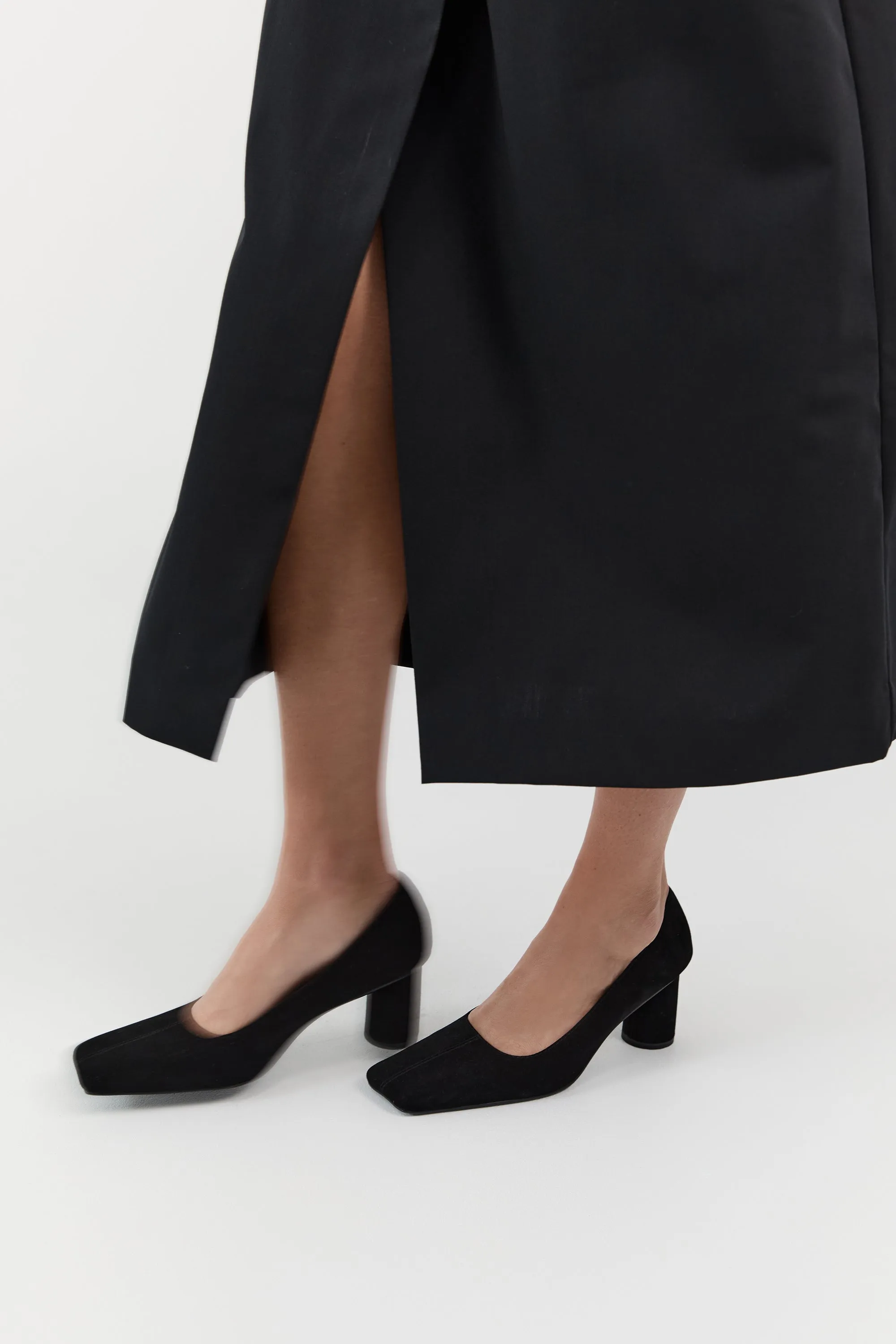 Suede Cylinder Pump - Black sold by St. Agni product image thumbnail 5