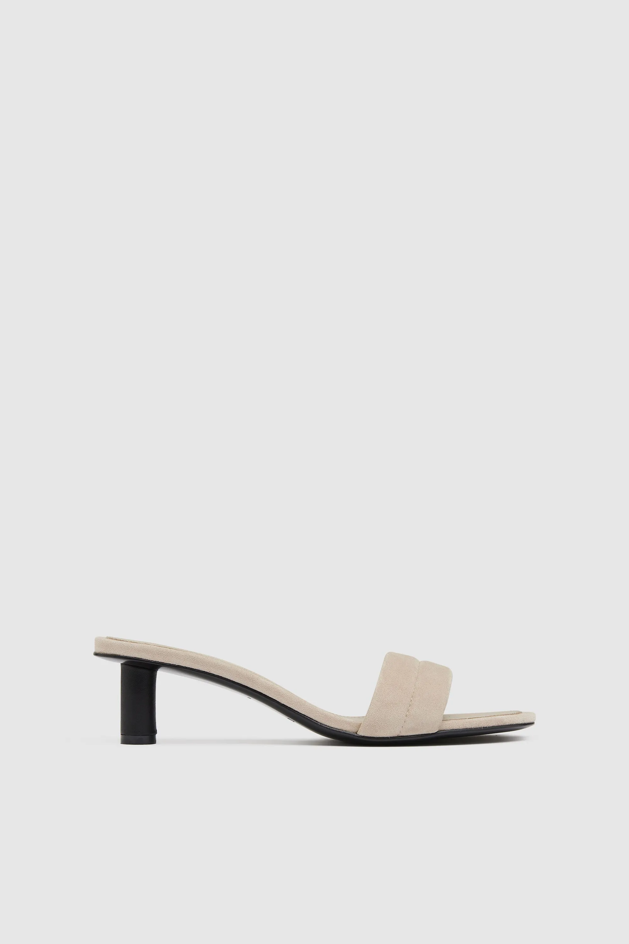 Suede Stitch Detail Heel - Rock sold by St. Agni