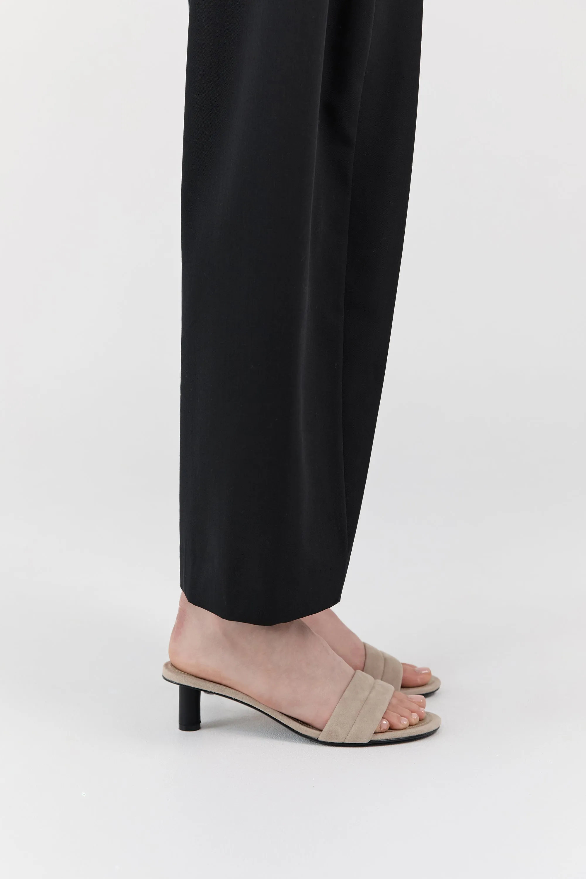 Suede Stitch Detail Heel - Rock sold by St. Agni product image thumbnail 3