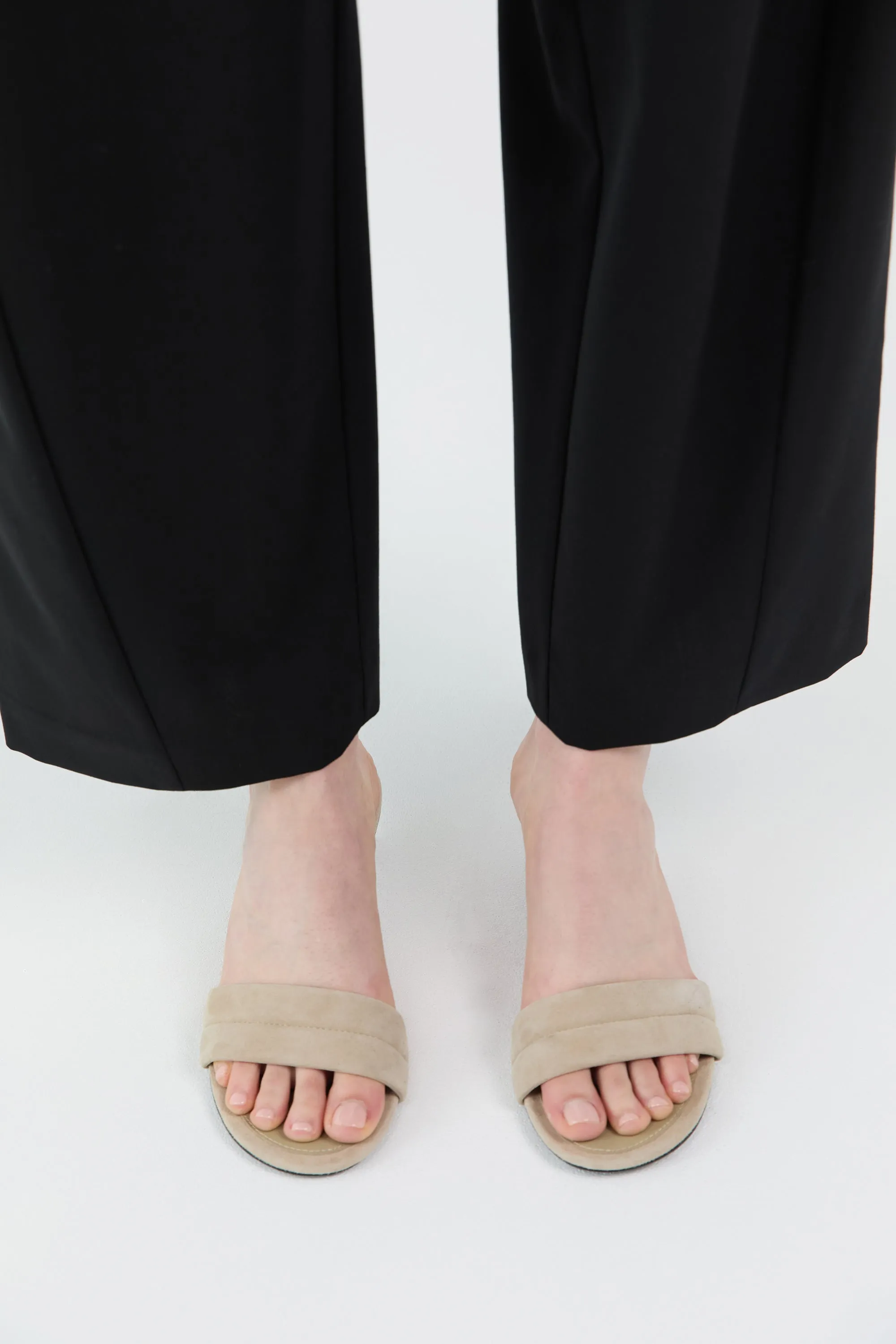 Suede Stitch Detail Heel - Rock sold by St. Agni product image thumbnail 5